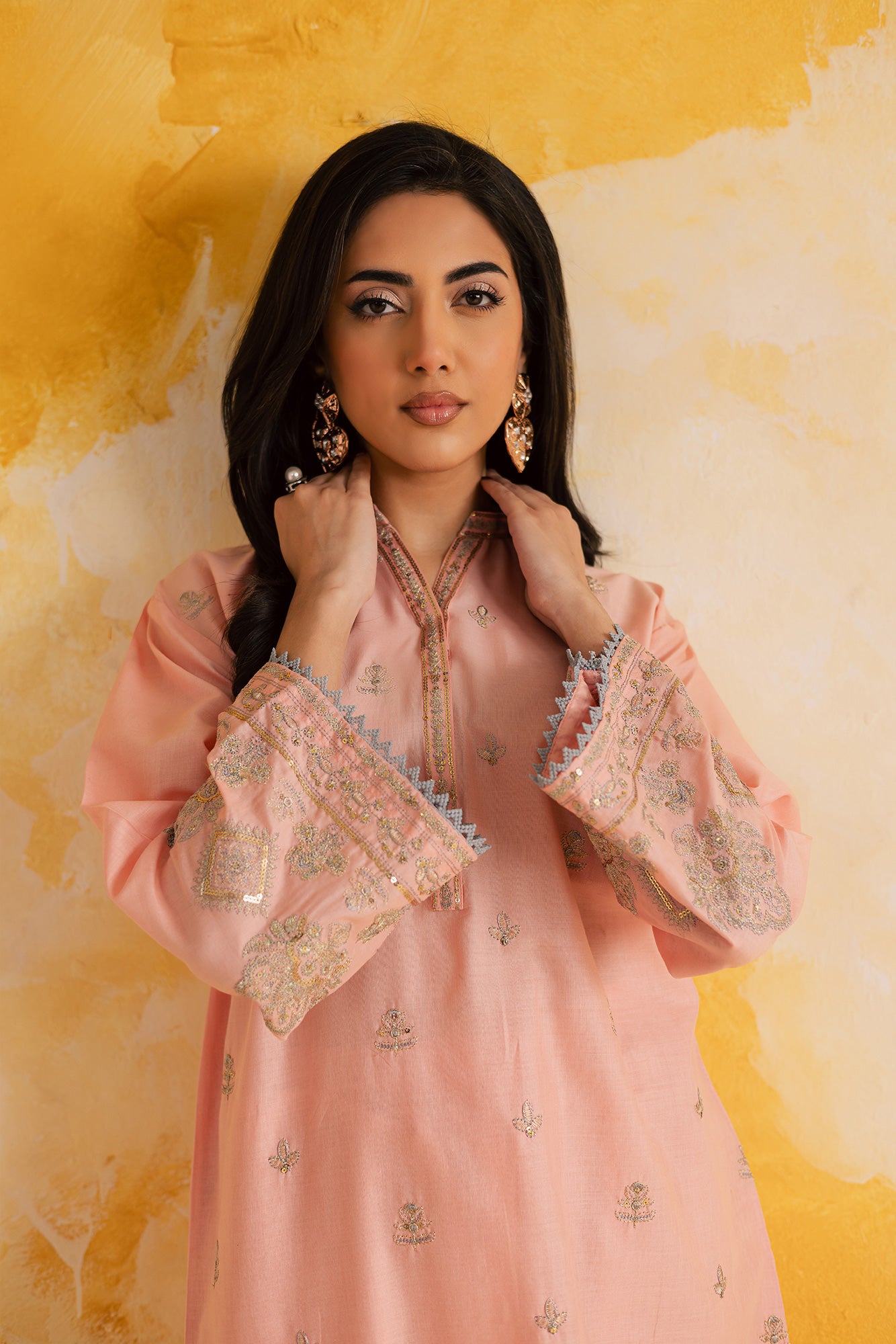 2PC Summer Luxury Embroidered Dress - 1109