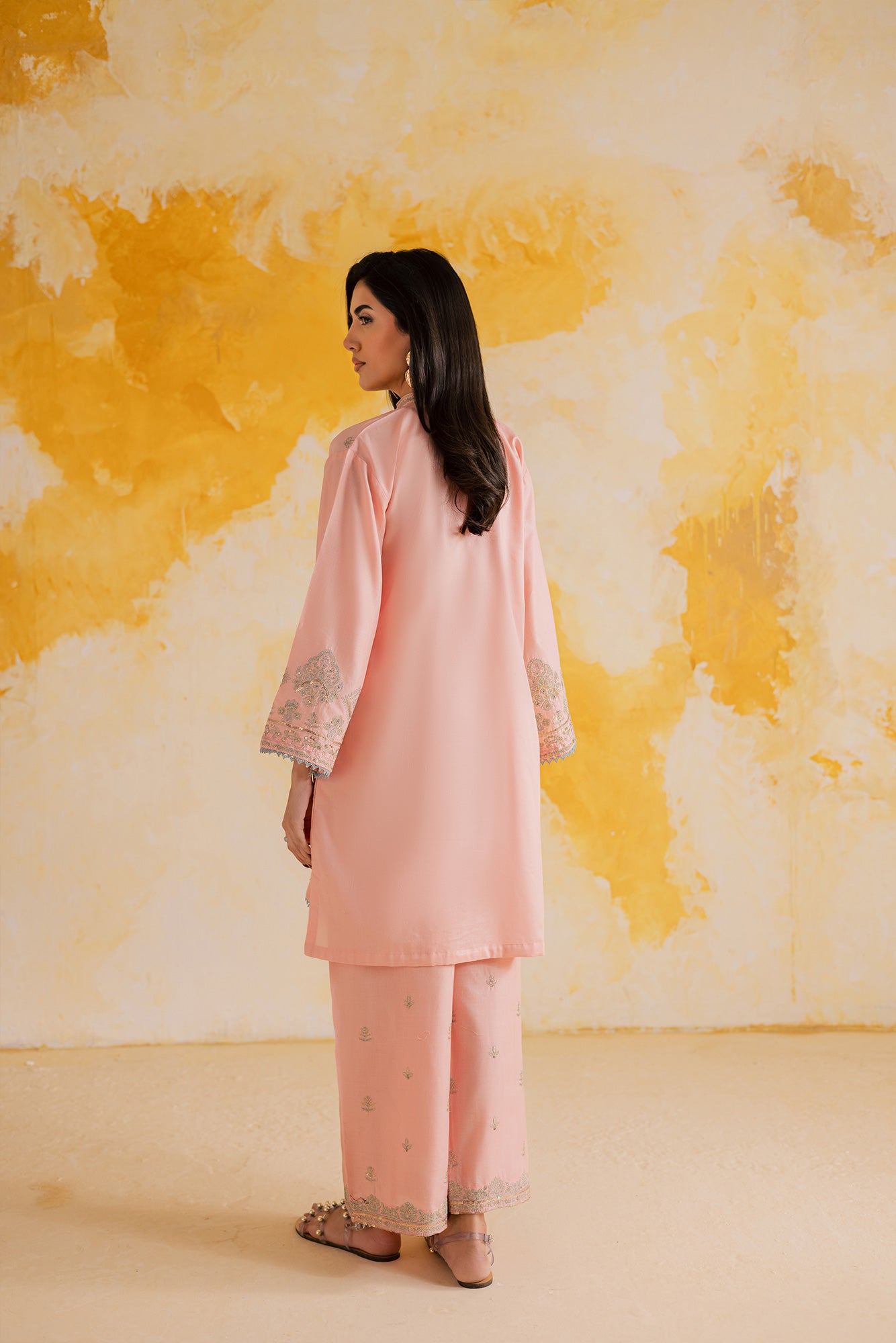 2PC Summer Luxury Embroidered Dress - 1109