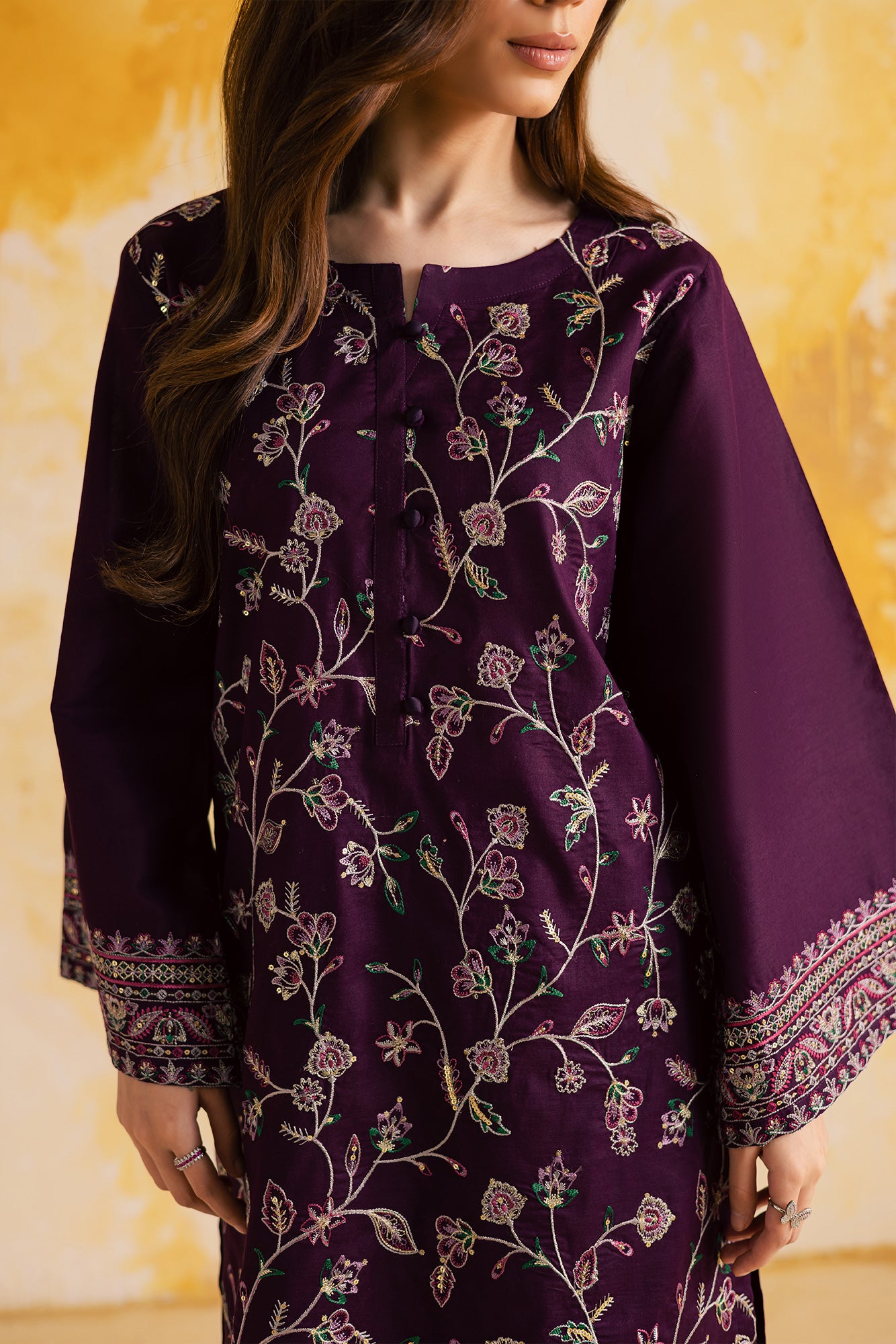 2PC Summer Luxury Embroidered Dress - 1113