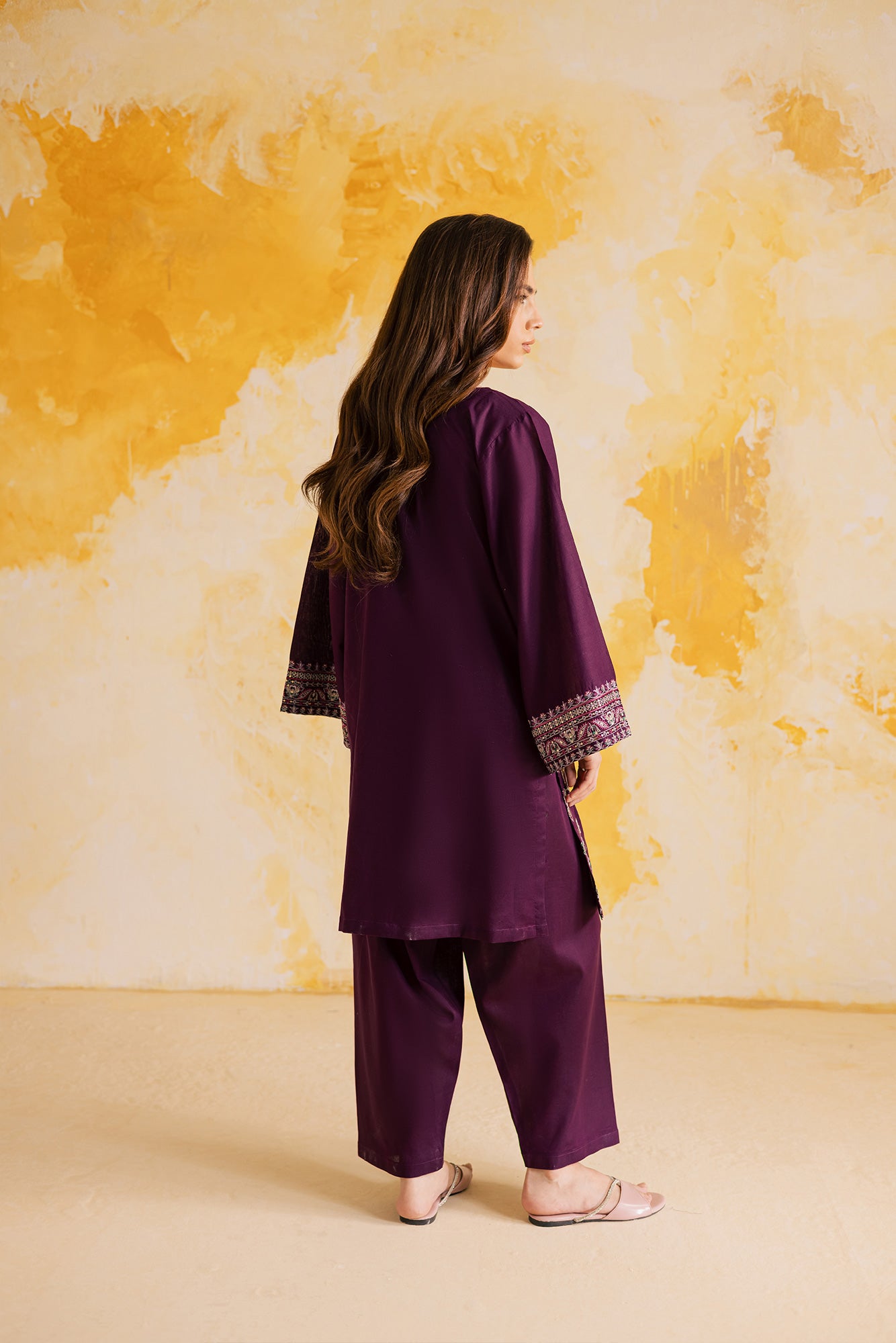 2PC Summer Luxury Embroidered Dress - 1113