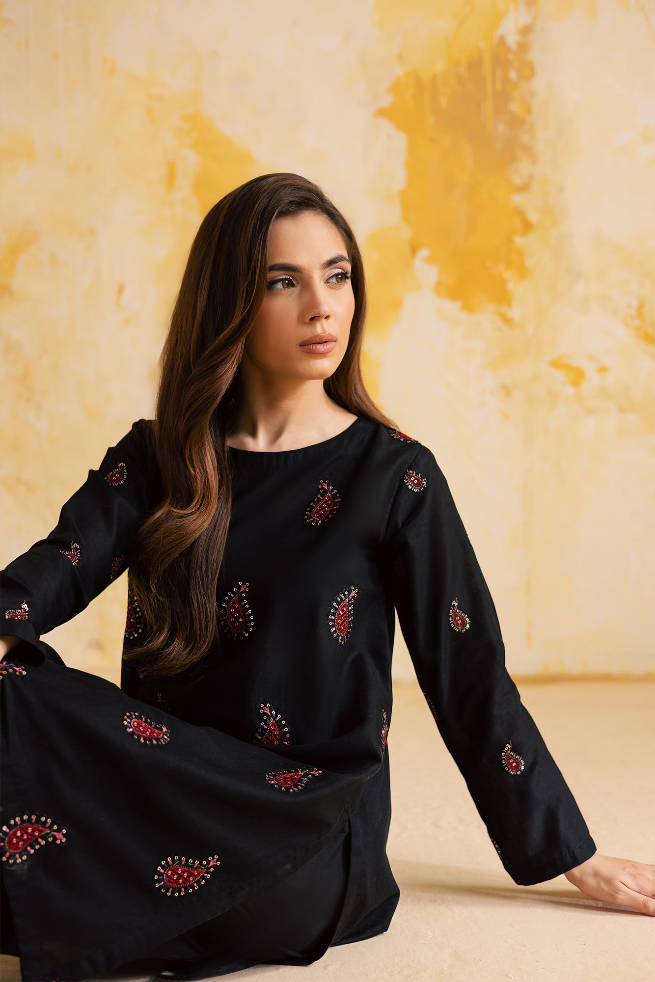 2PC Summer Luxury Embroidered Dress - 1104