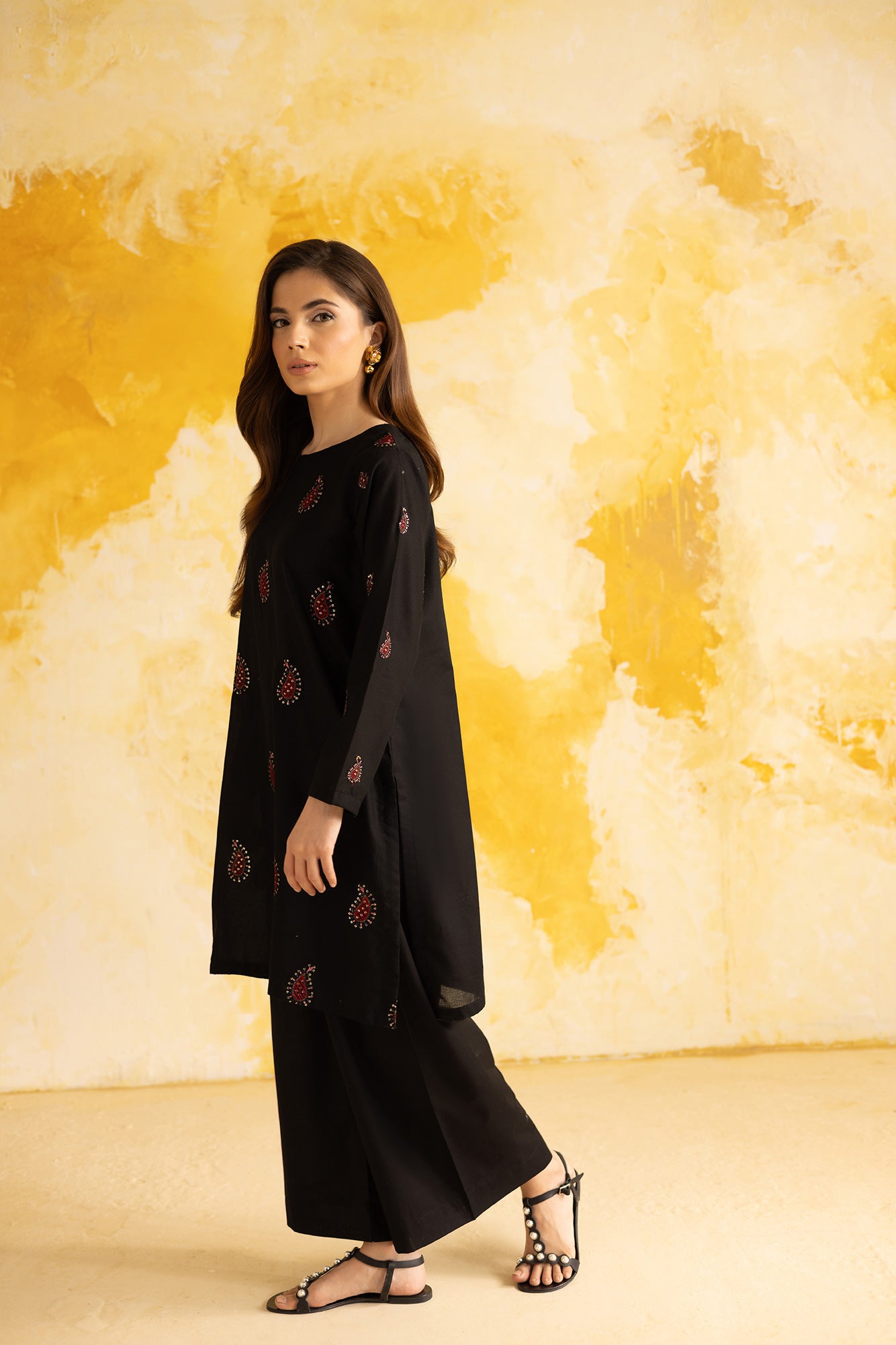 2PC Summer Luxury Embroidered Dress - 1104