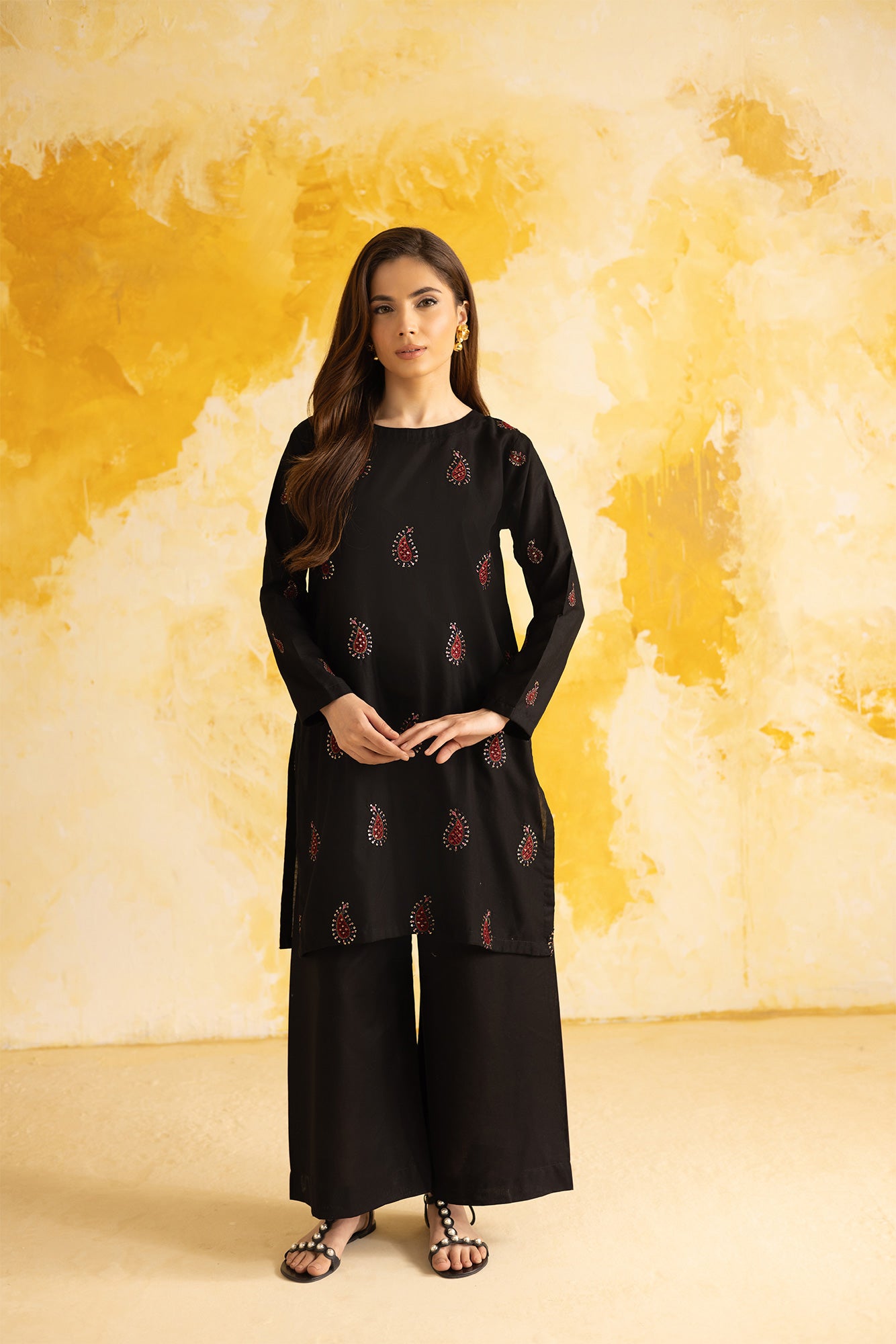 2PC Summer Luxury Embroidered Dress - 1104