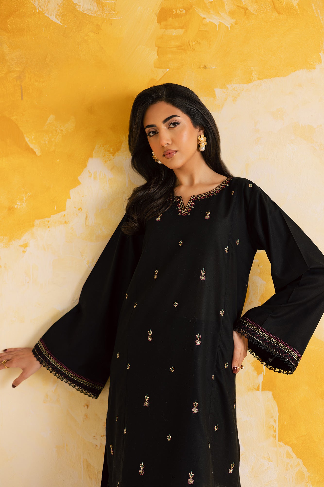 2PC Summer Luxury Embroidered Dress - 1101