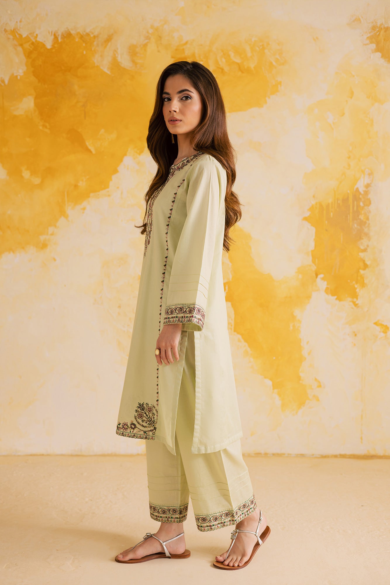 2PC Summer Luxury Embroidered Dress - 1118