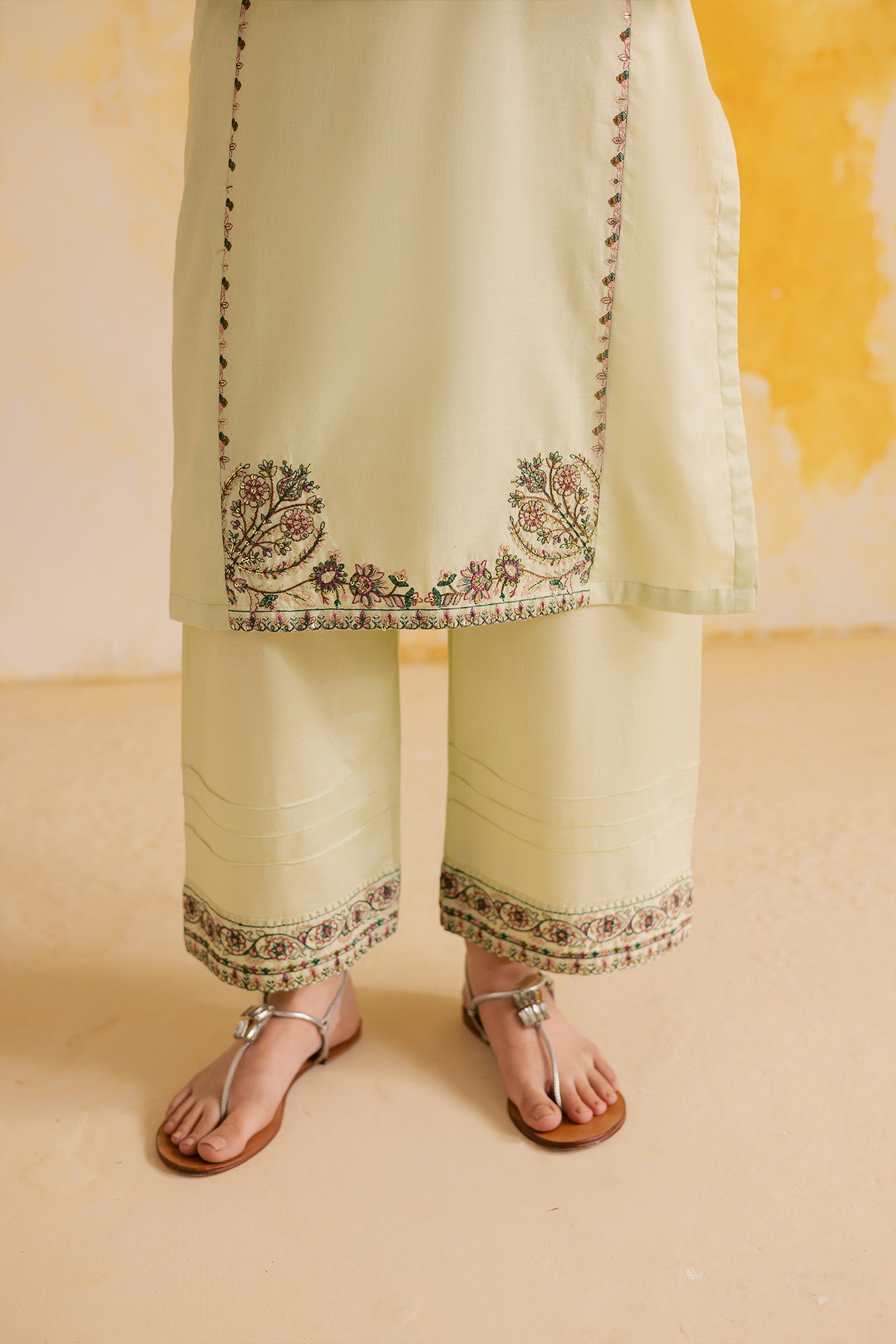 2PC Summer Luxury Embroidered Dress - 1118