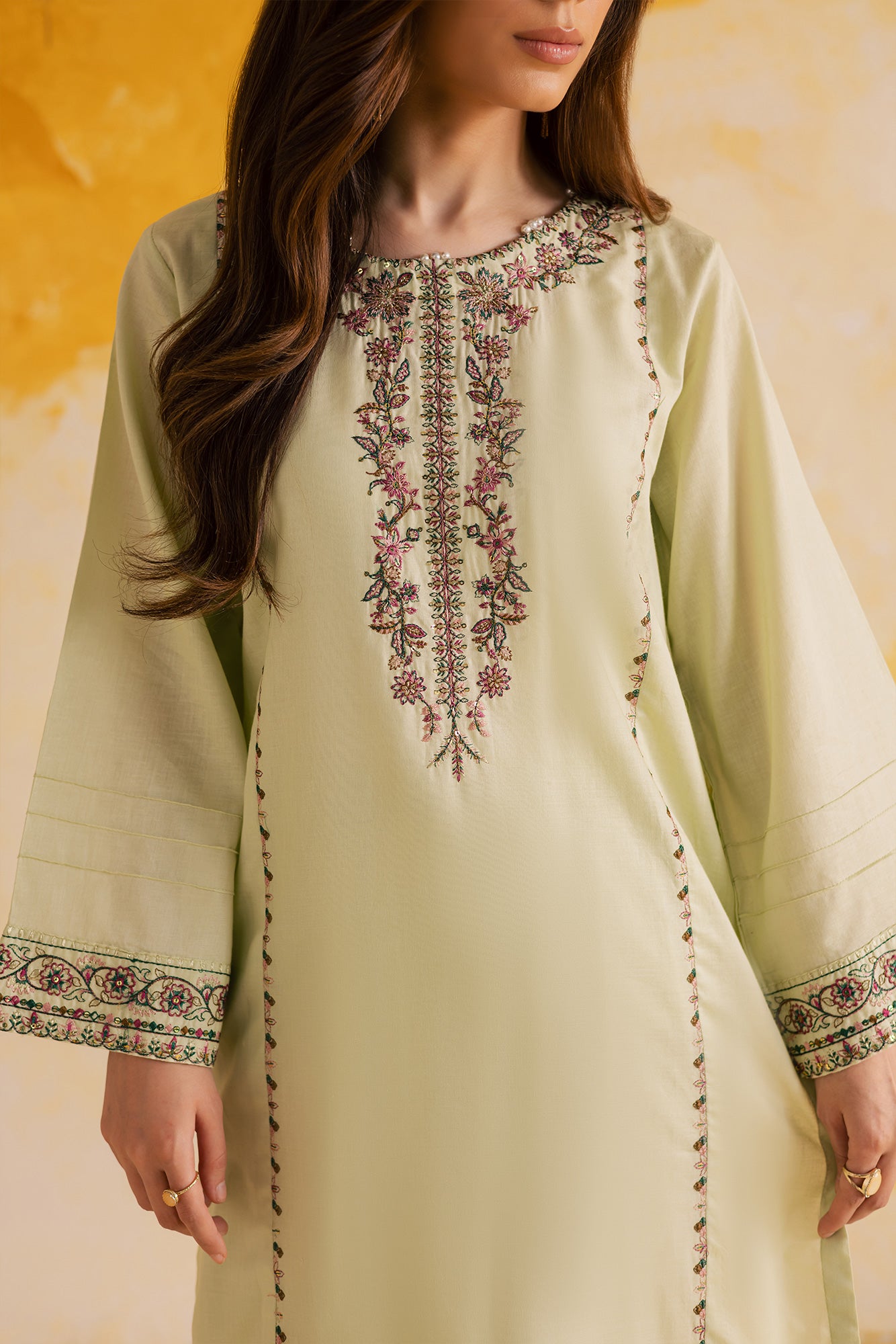 2PC Summer Luxury Embroidered Dress - 1118