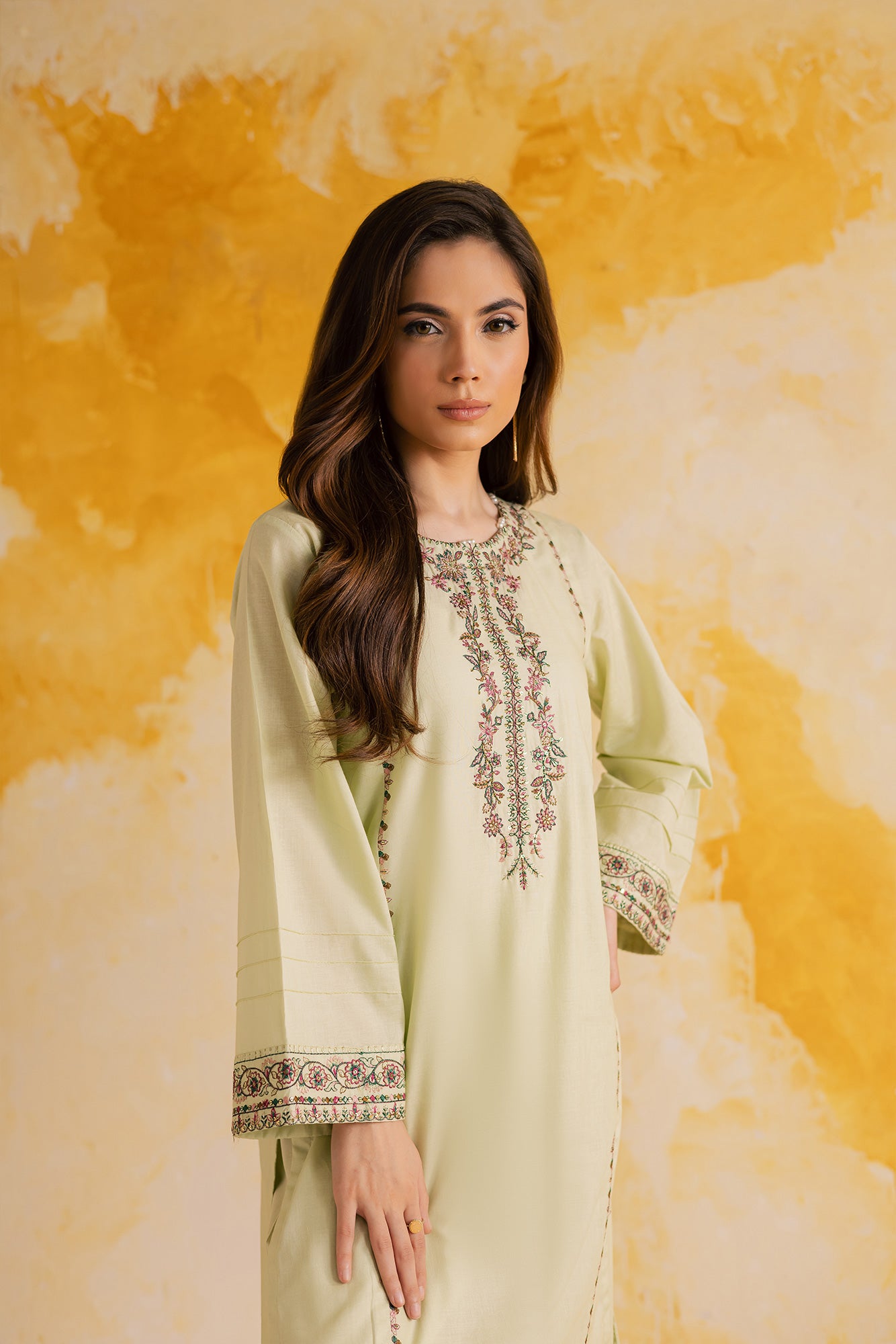 2PC Summer Luxury Embroidered Dress - 1118