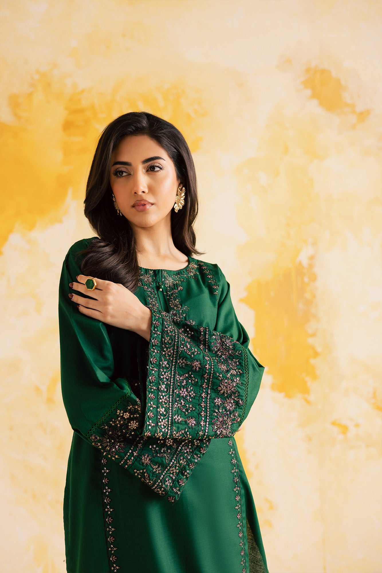 2PC LUXURY EMBROIDERED DRESS - 1114