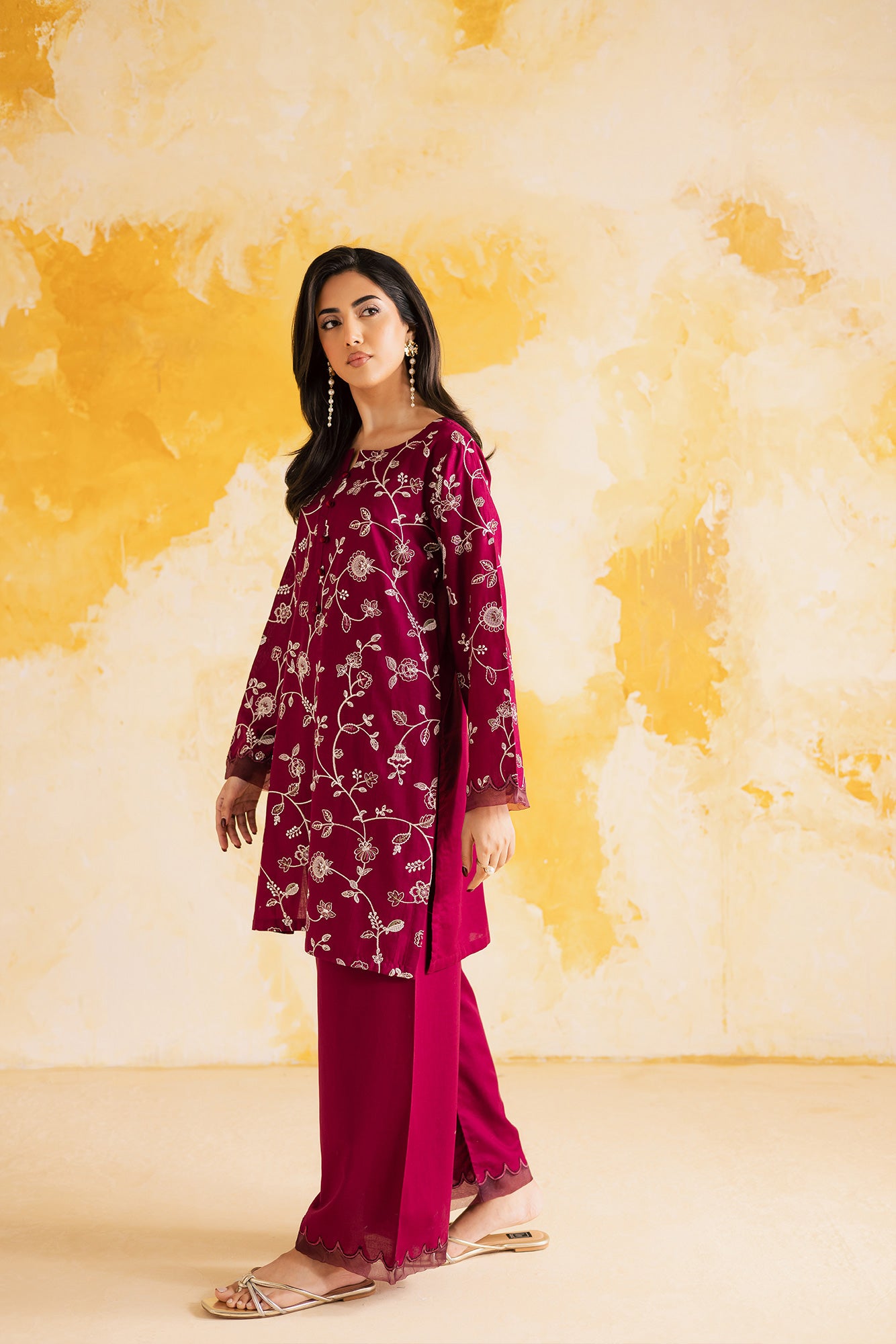 2PC LUXURY EMBROIDERED DRESS - 1112