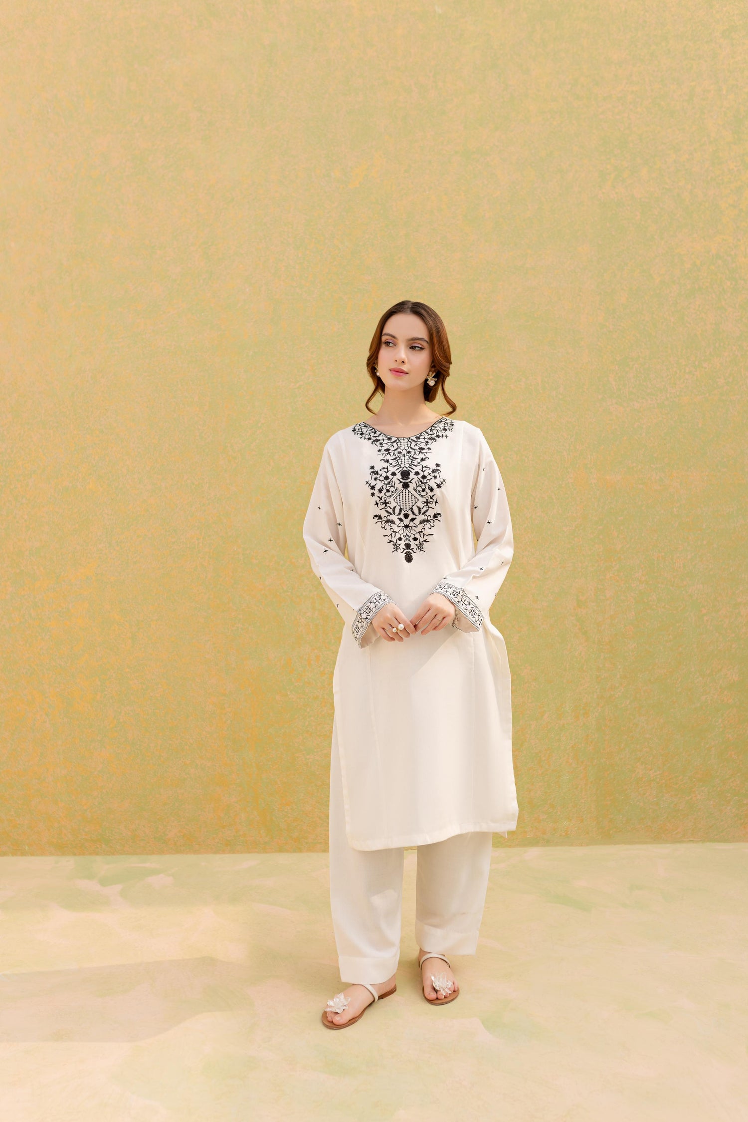 2PC Summer Embroidered Dress-1072
