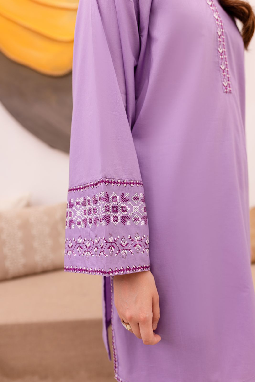 2PC Embroidered Dress-1060