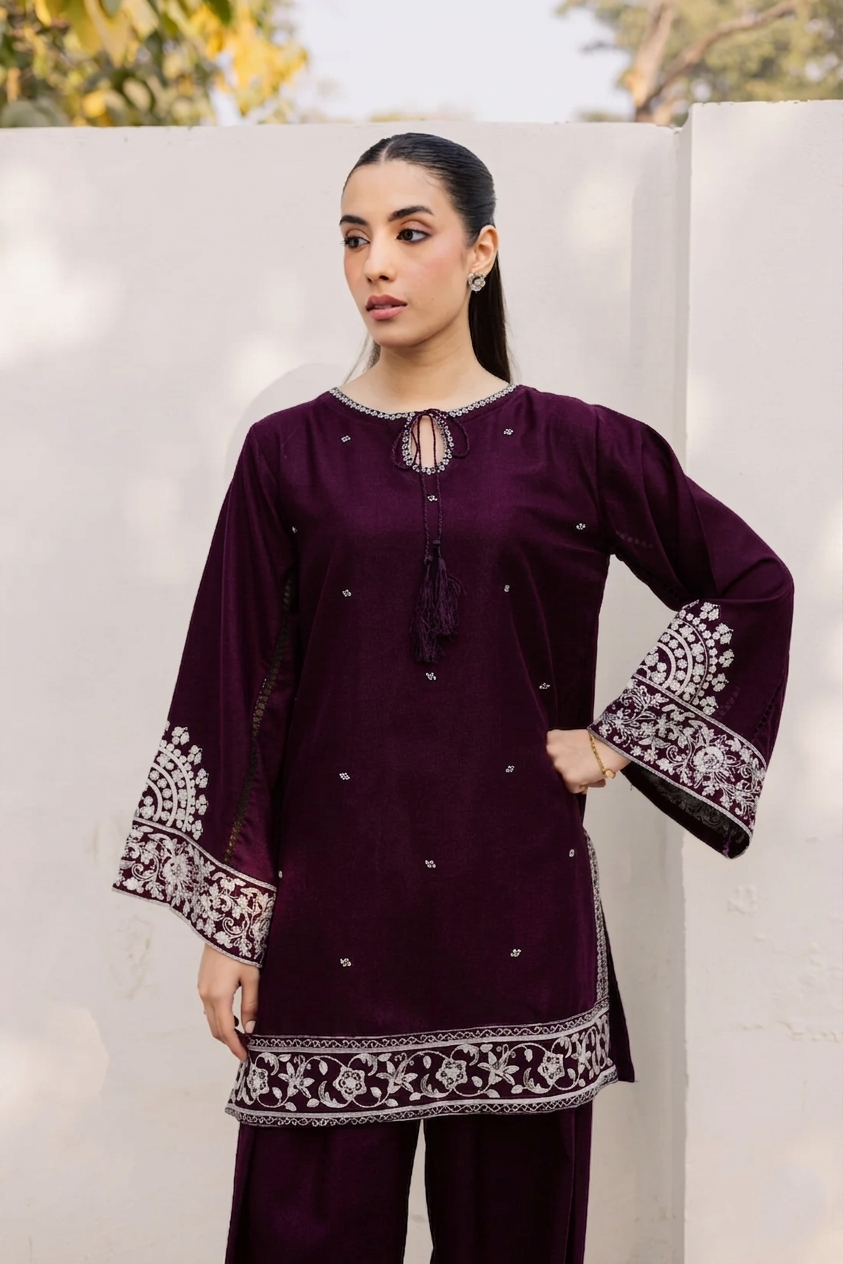 2PC Summer Embroidered Dress - 1214