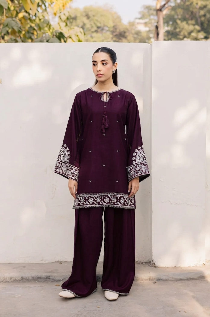 2PC Summer Embroidered Dress - 1214