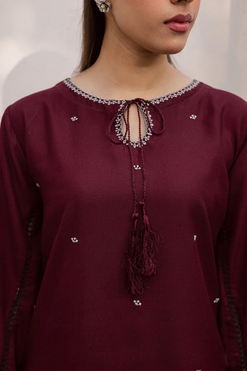 2PC Summer Embroidered Dress - 1217