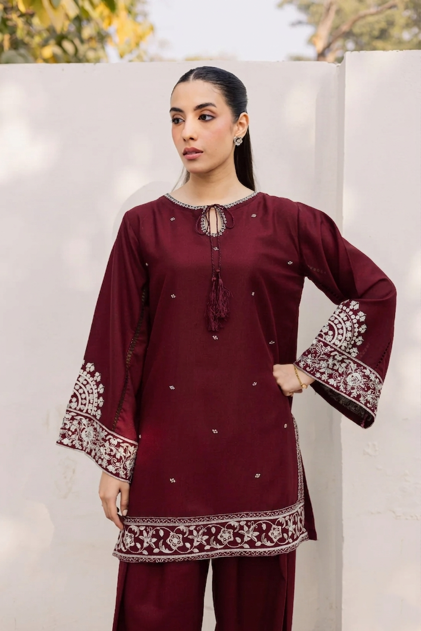 2PC Summer Embroidered Dress - 1217