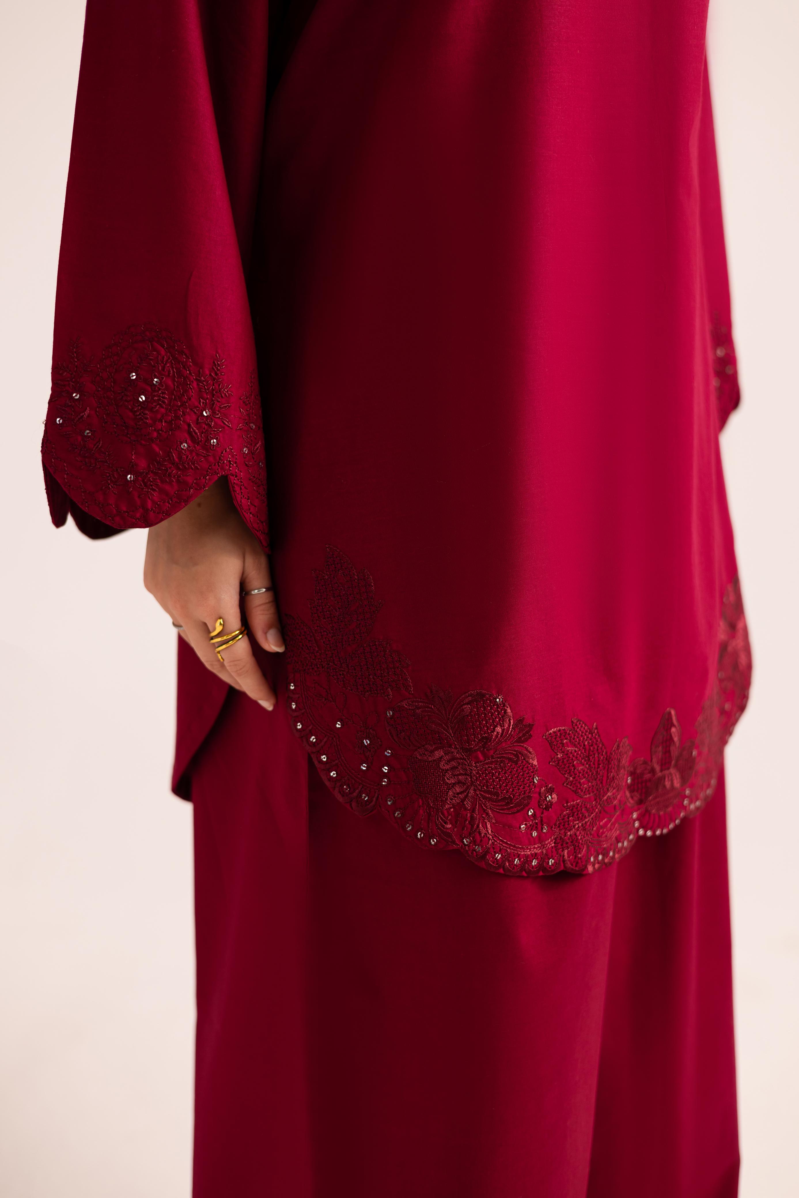 2PC Embroidered Dress - 1145