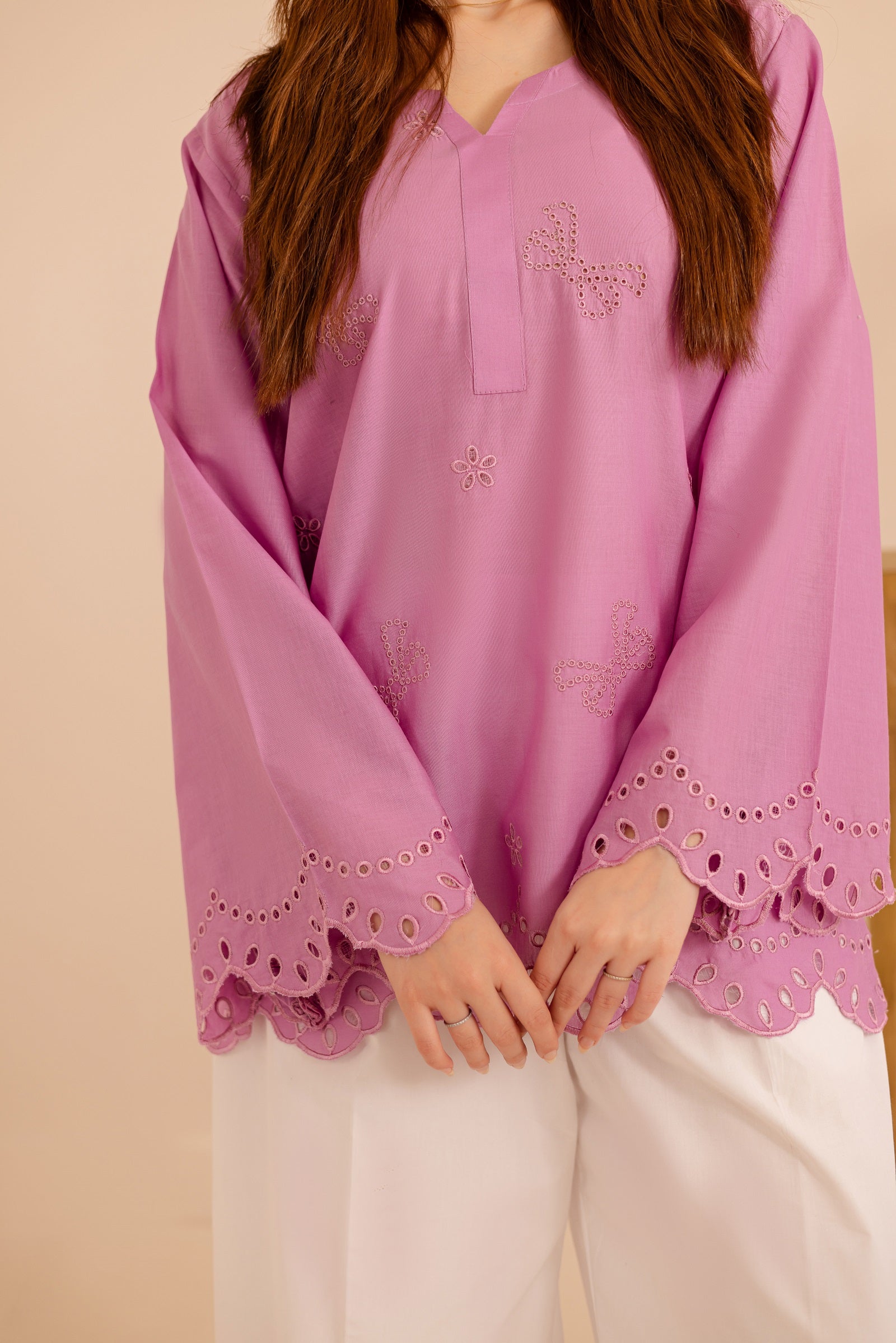 Schiffli Embroidered Co-Ord - 1174-L.LIL