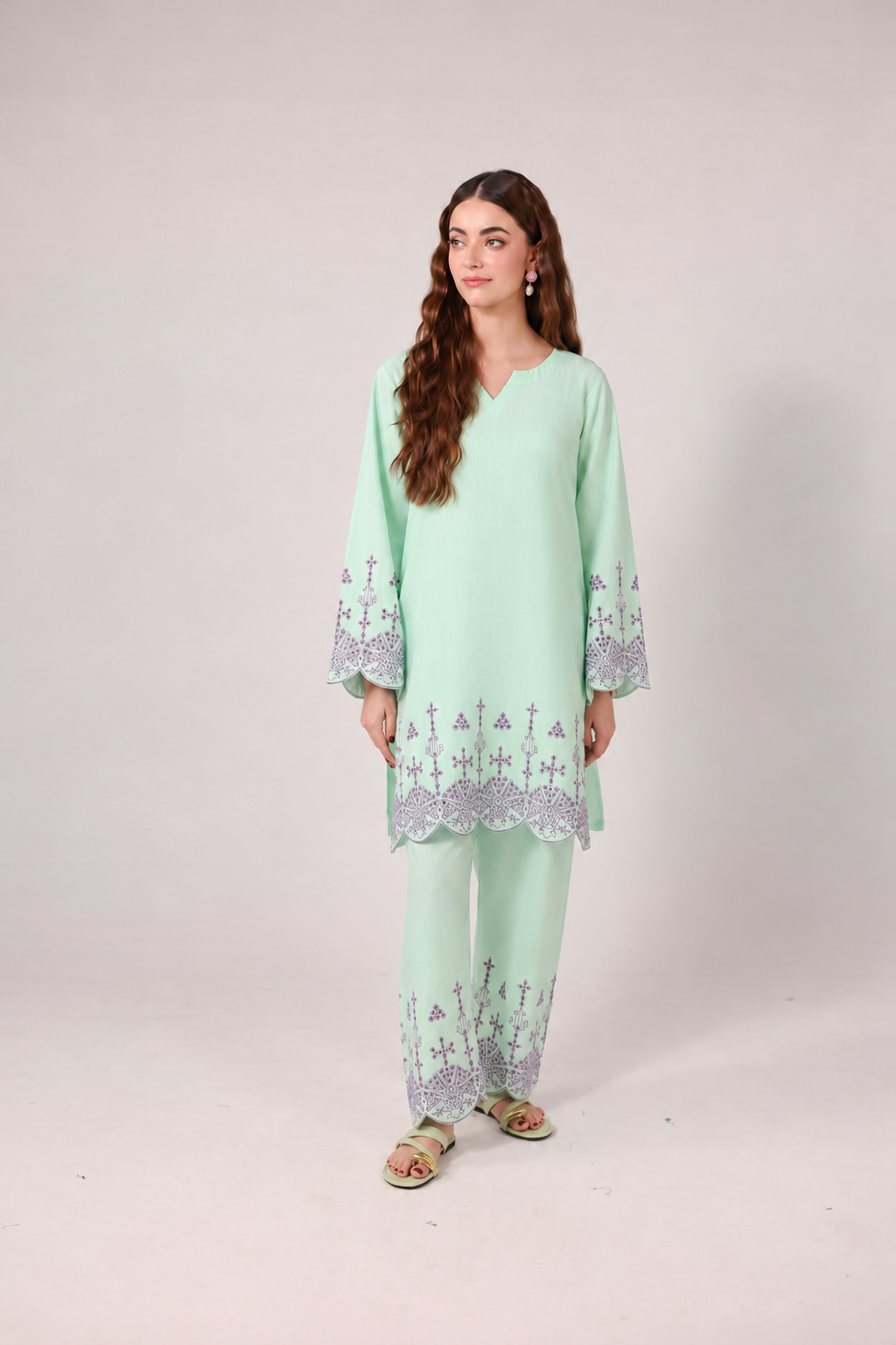 2PC Embroidered Pret - 1263