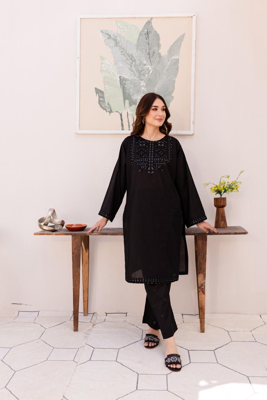 2PC Summer Embroidered Dress - SB22