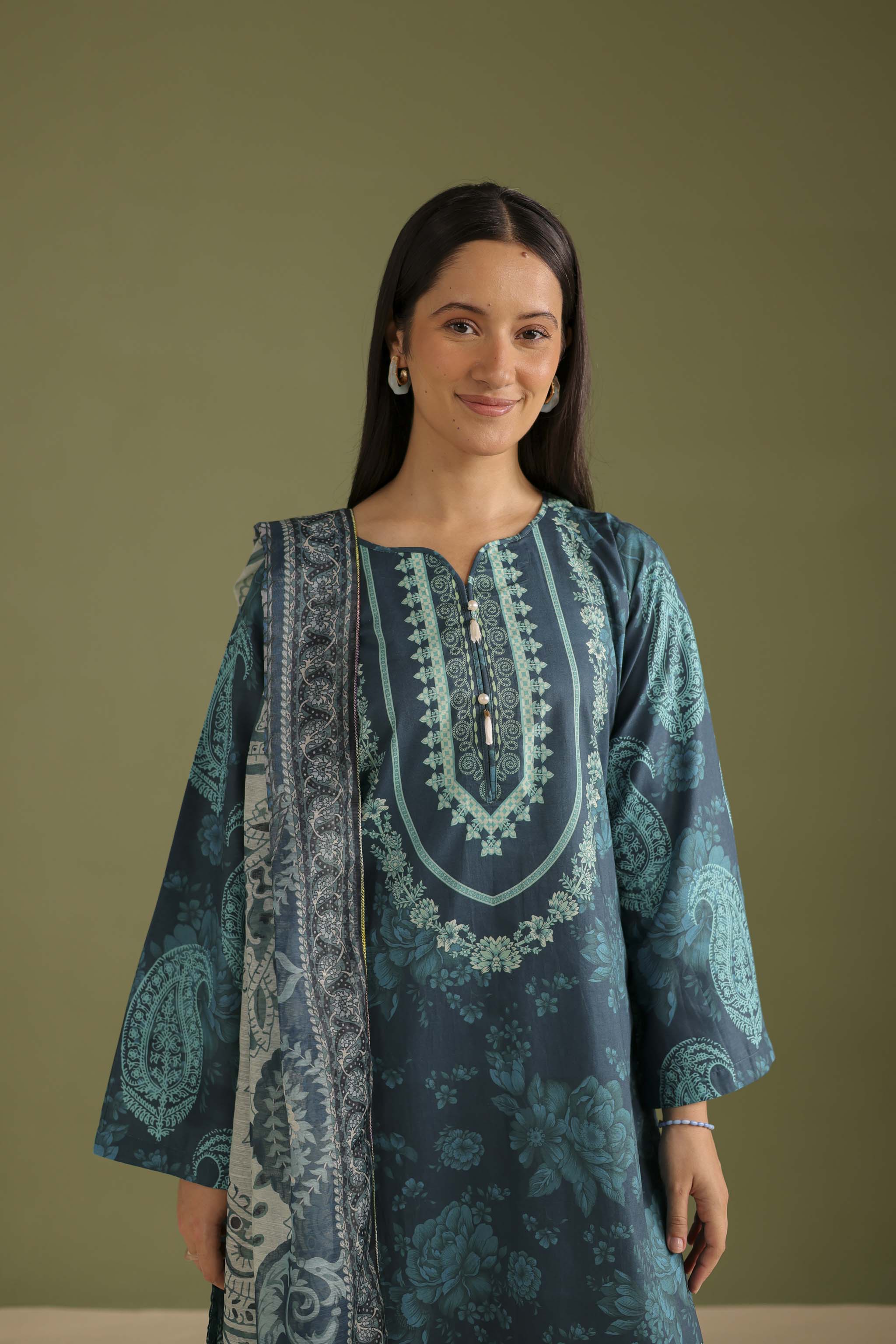 3PC Printed Lawn Suit - 42683