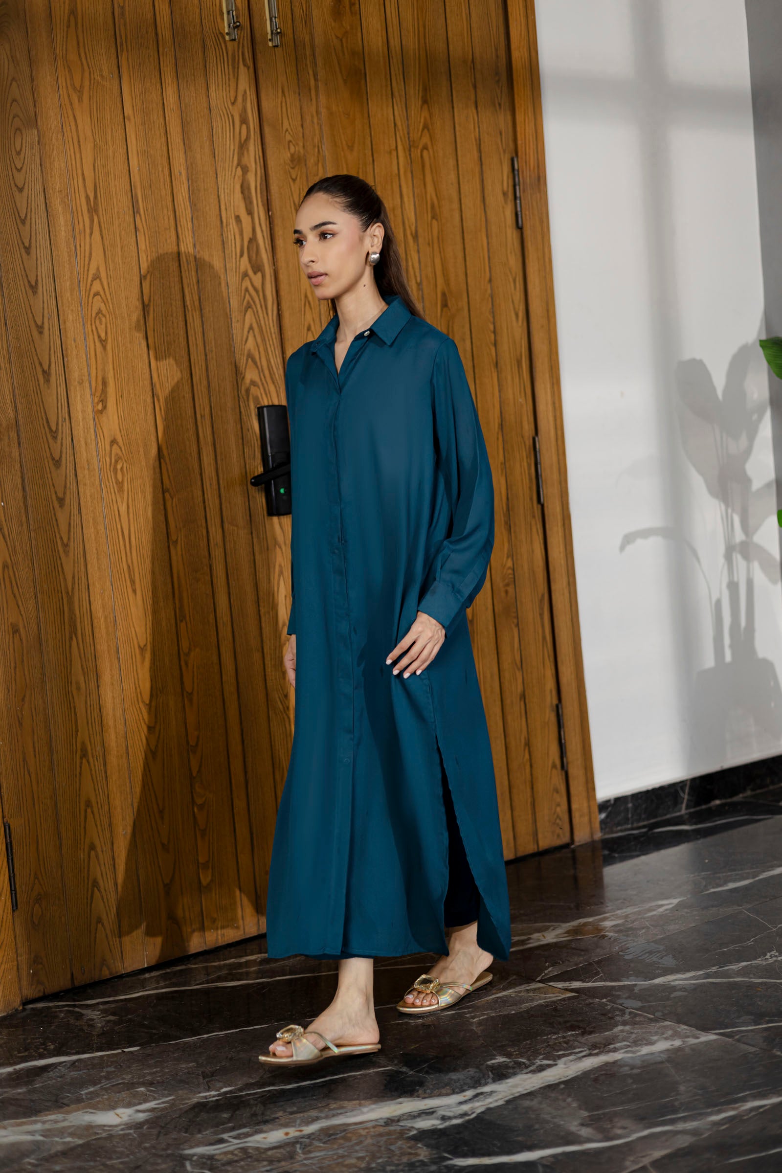 Solid 2PC Dress - SP-02 Teal