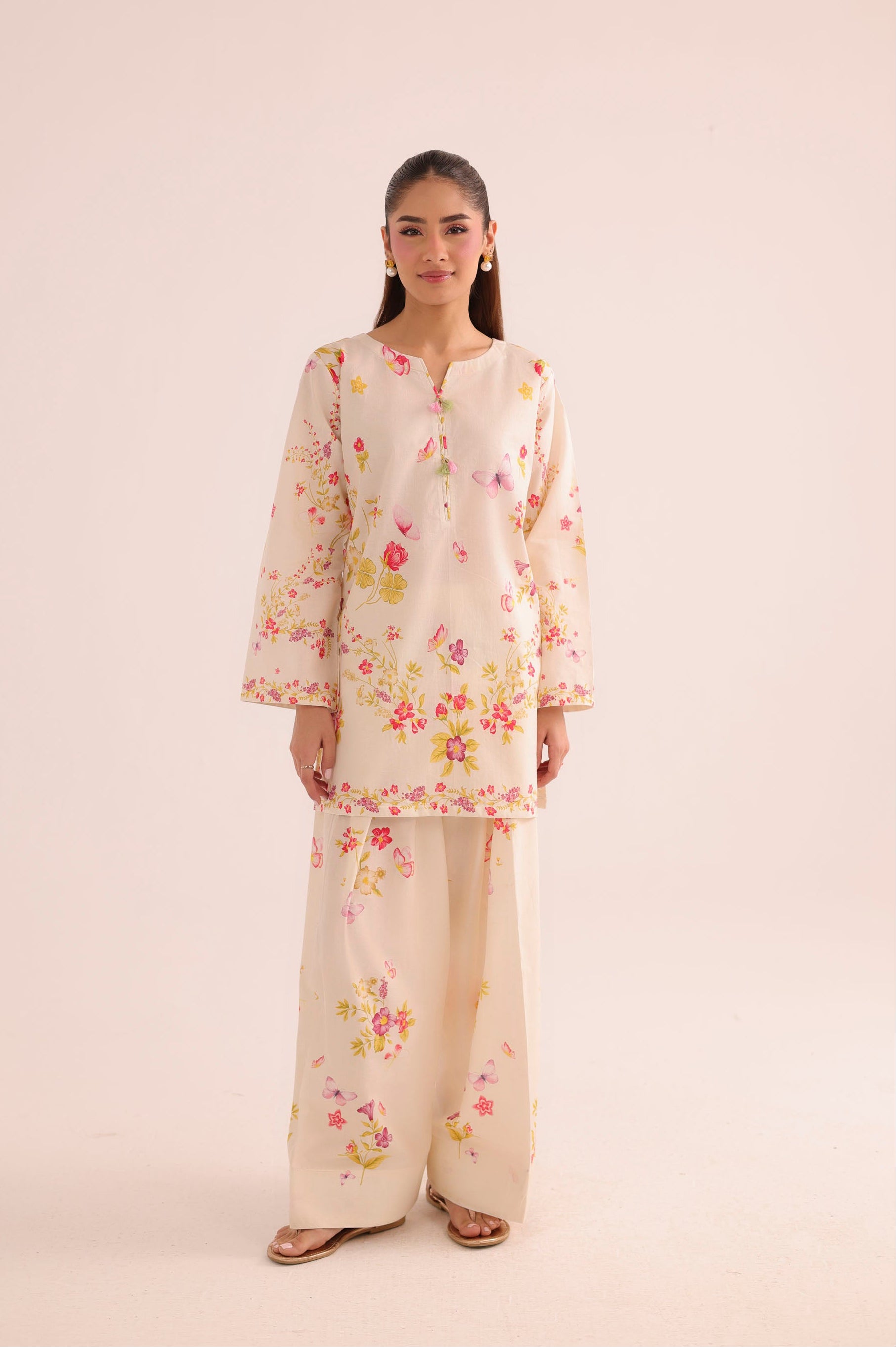 2PC Summer Lawn Dress- PRT L42954