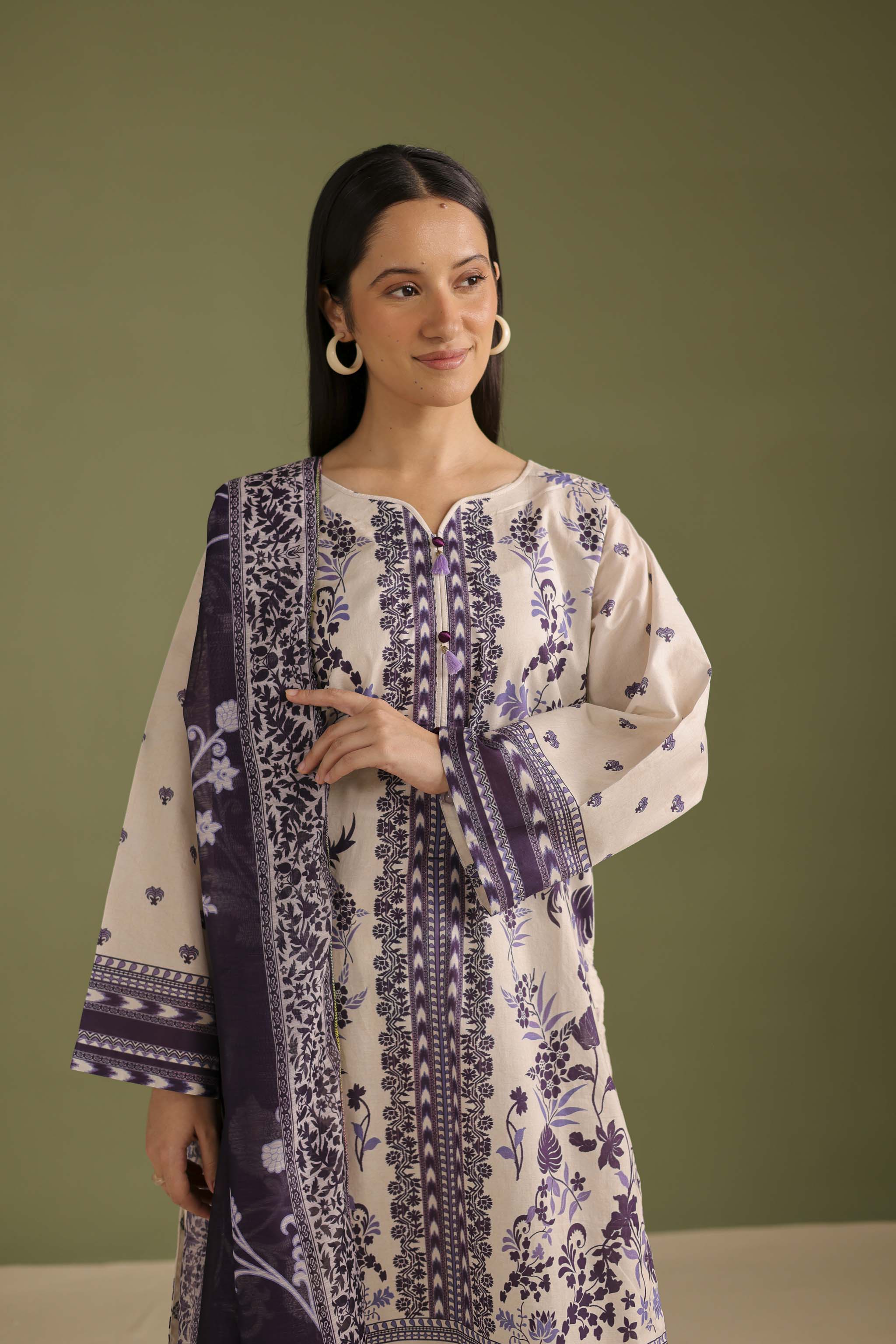 3PC Printed Lawn Suit - 42719