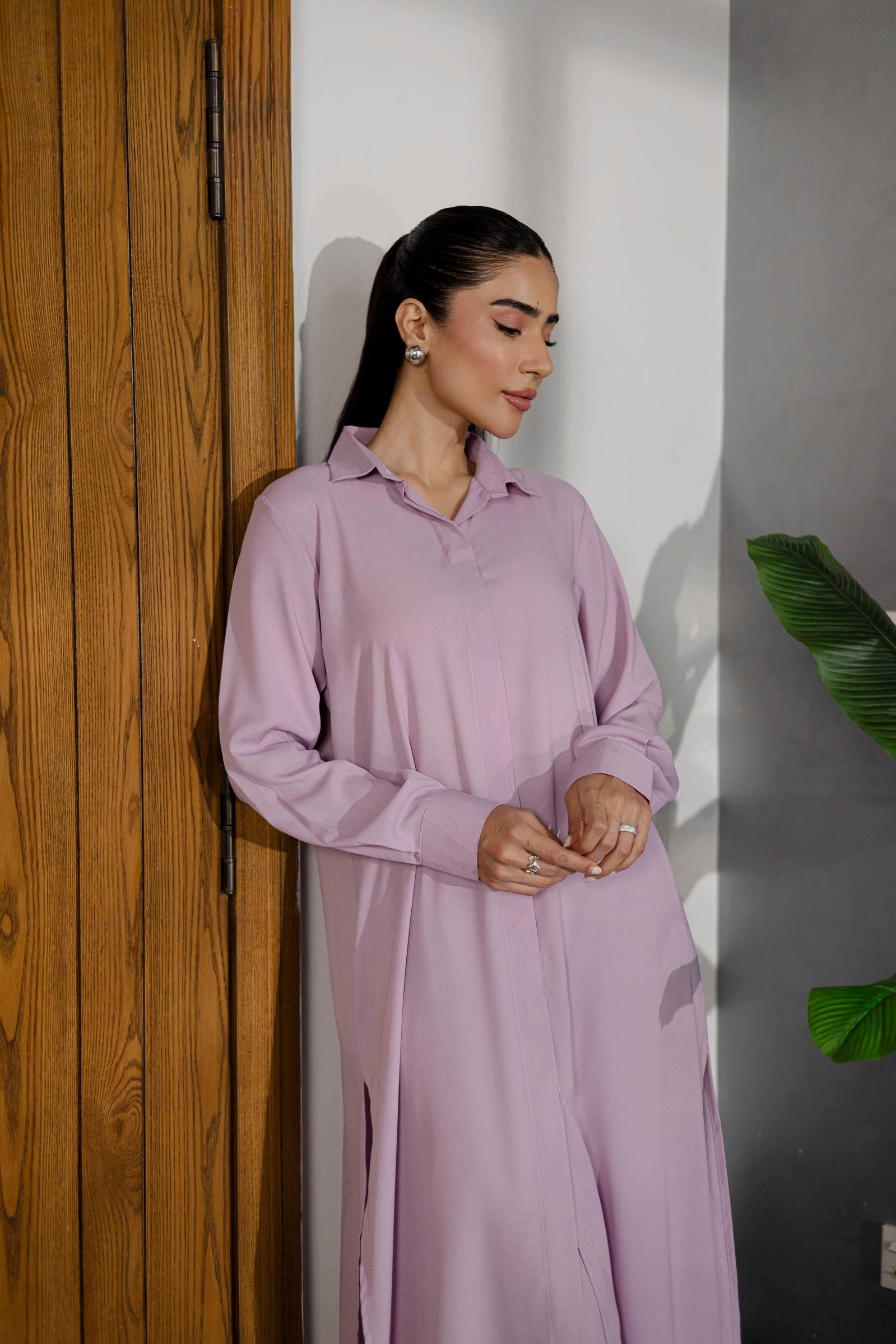 Solid 2PC Dress - SP-02 Lavender