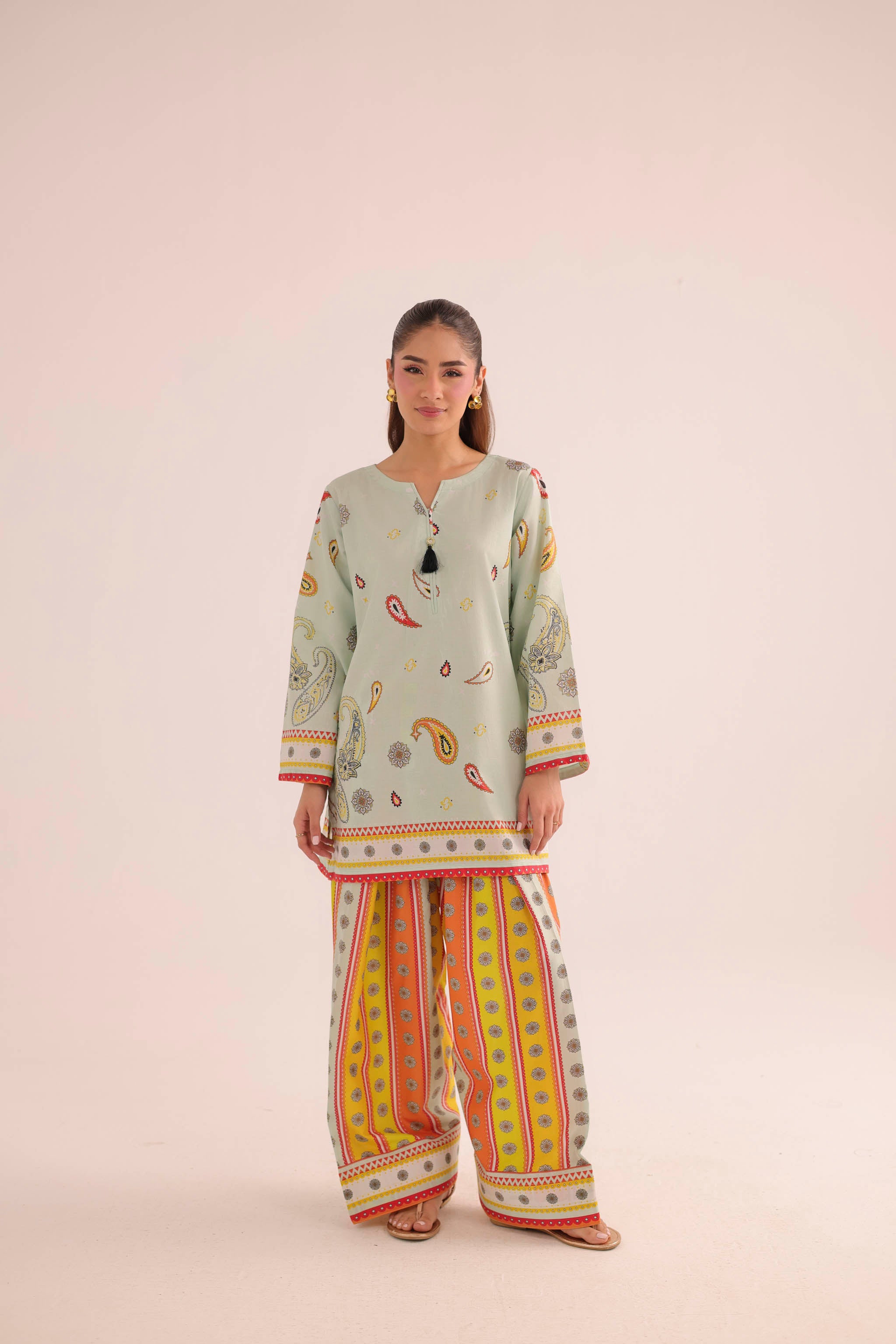 2PC Summer Lawn Dress- PRT L42964