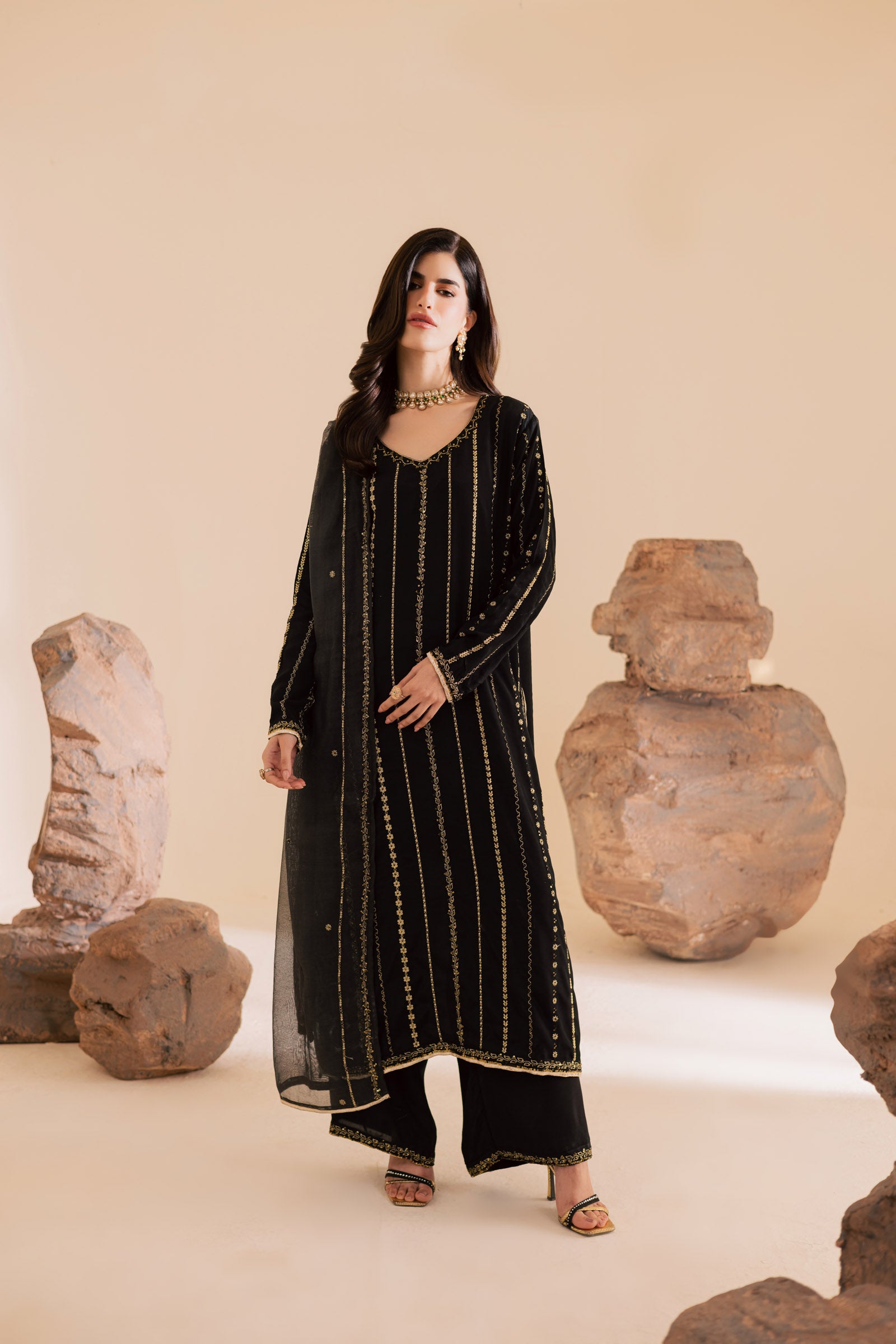 3PC Luxury Embroidered Dress-RSB01