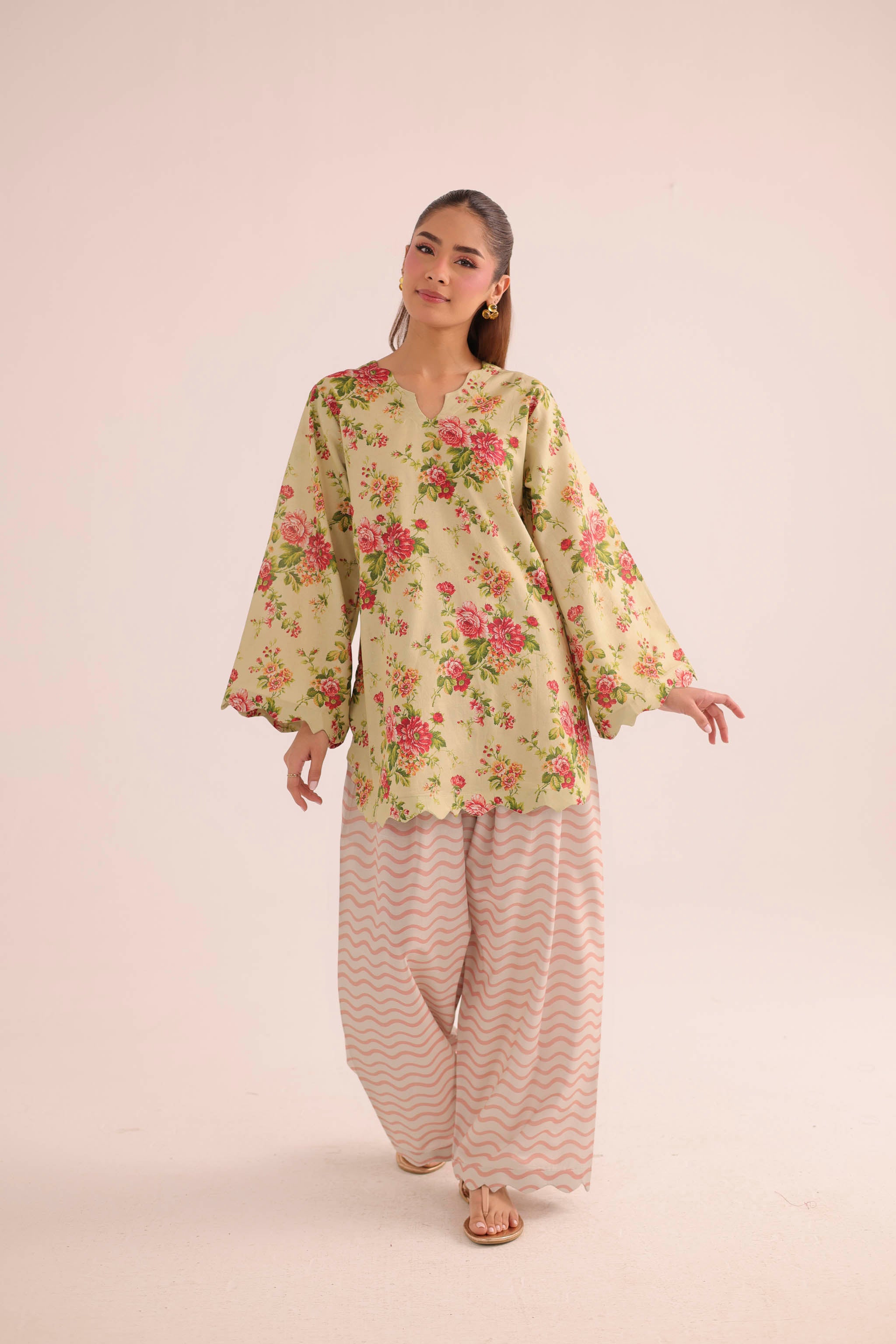2PC Summer Lawn Dress- PRT L42971