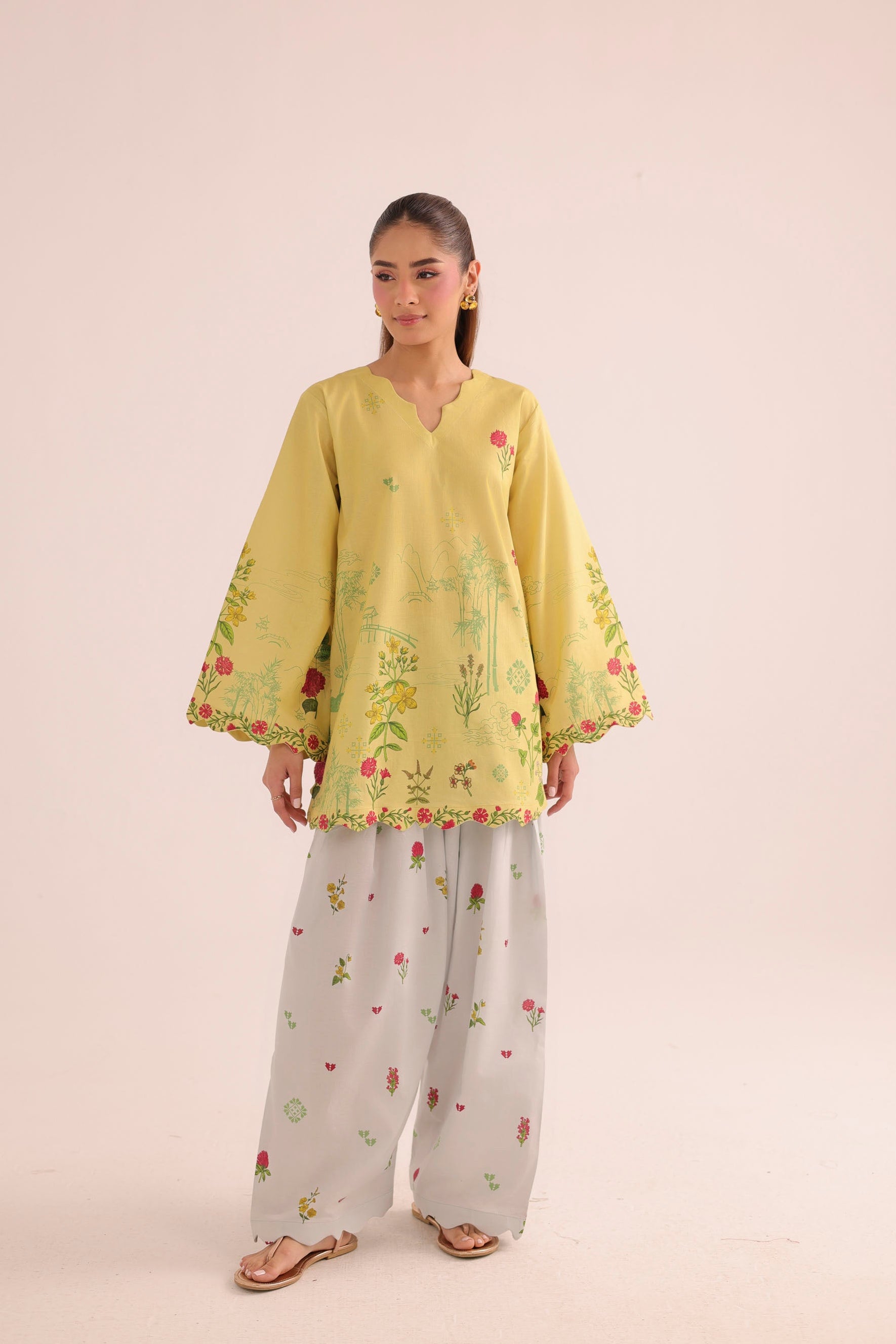 2PC Summer Lawn Dress- PRT L42982