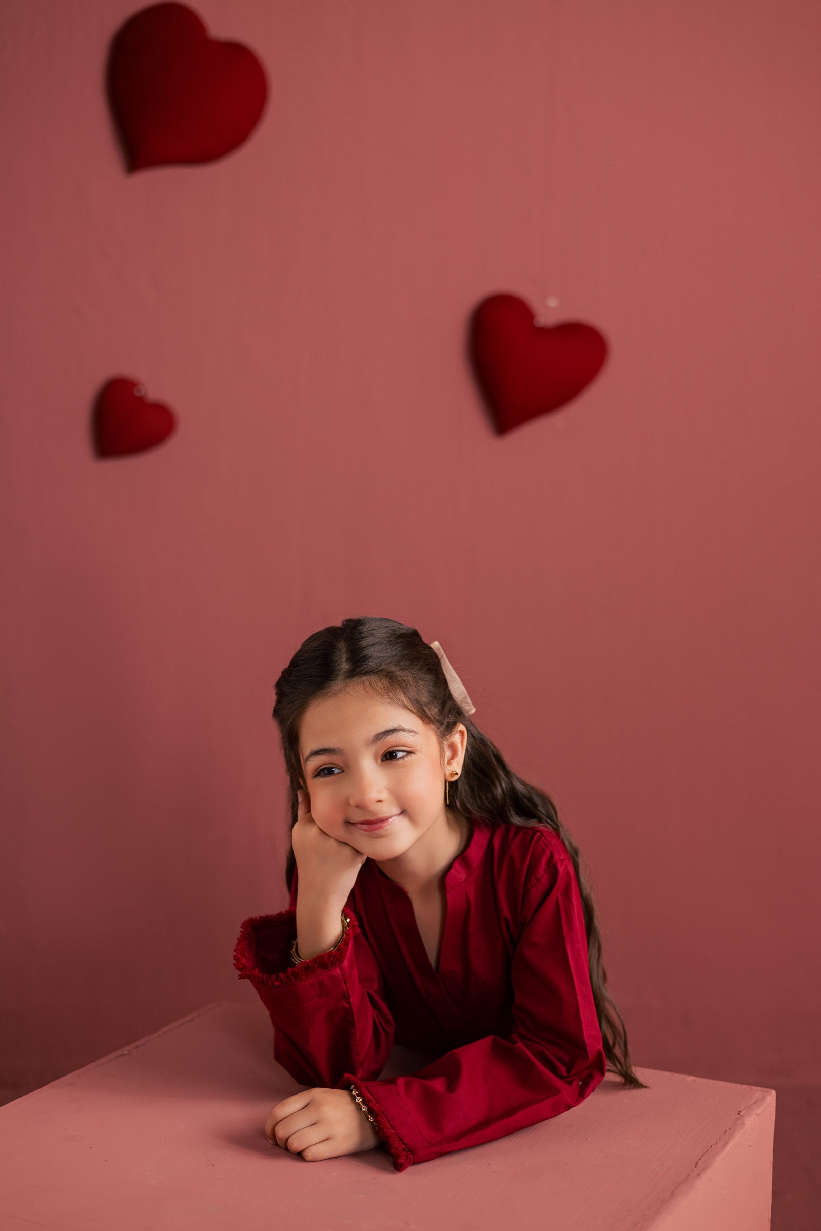 Kids 2PC Lawn Embroidered MSK 05 – Maroon