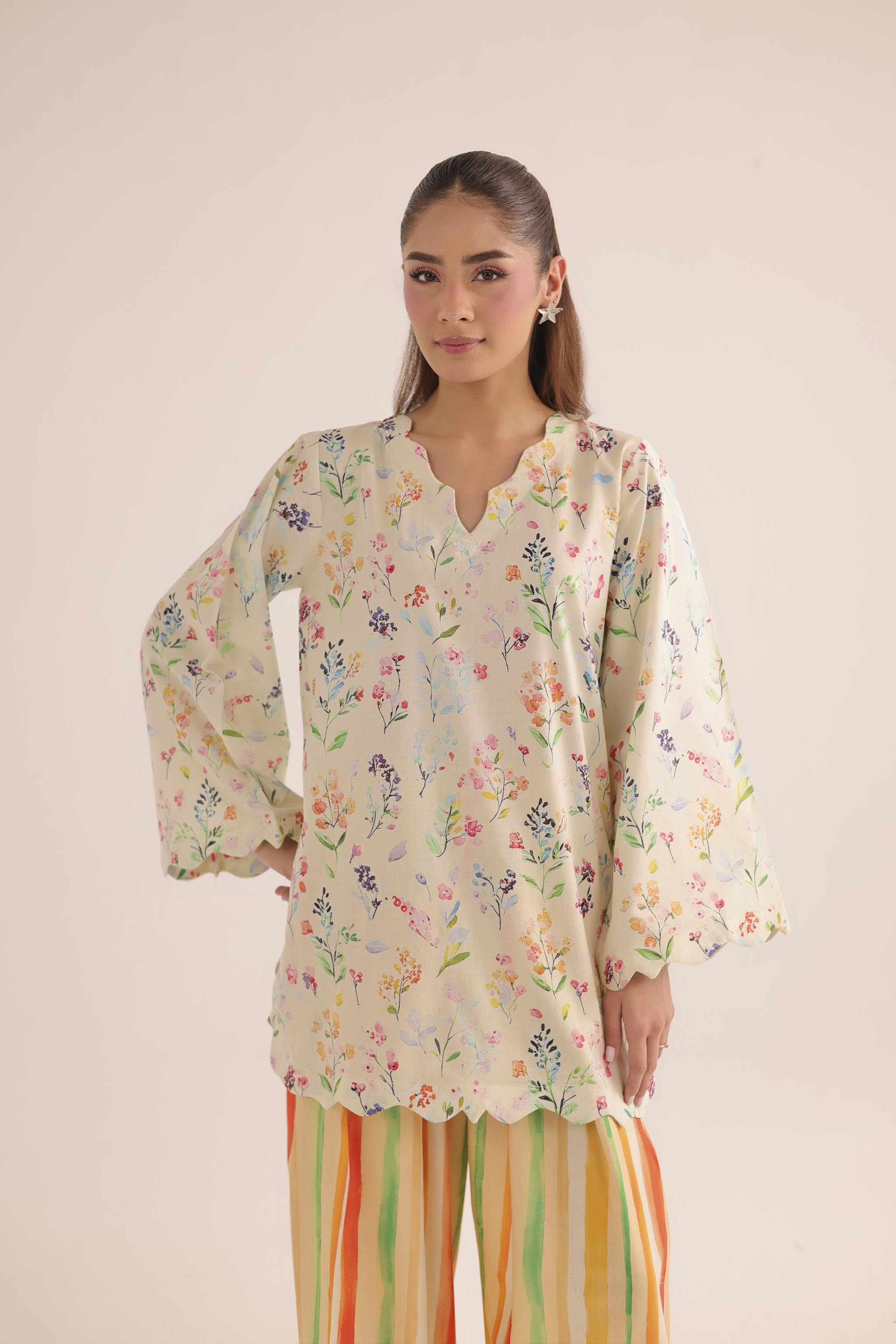 2PC Summer Lawn Dress- PRT L42944