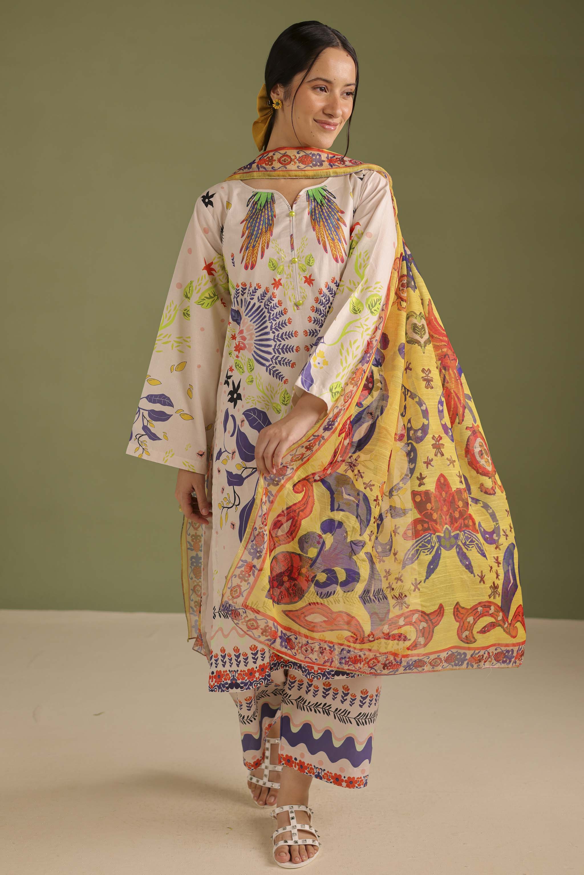 3PC Printed Lawn Suit - 42685