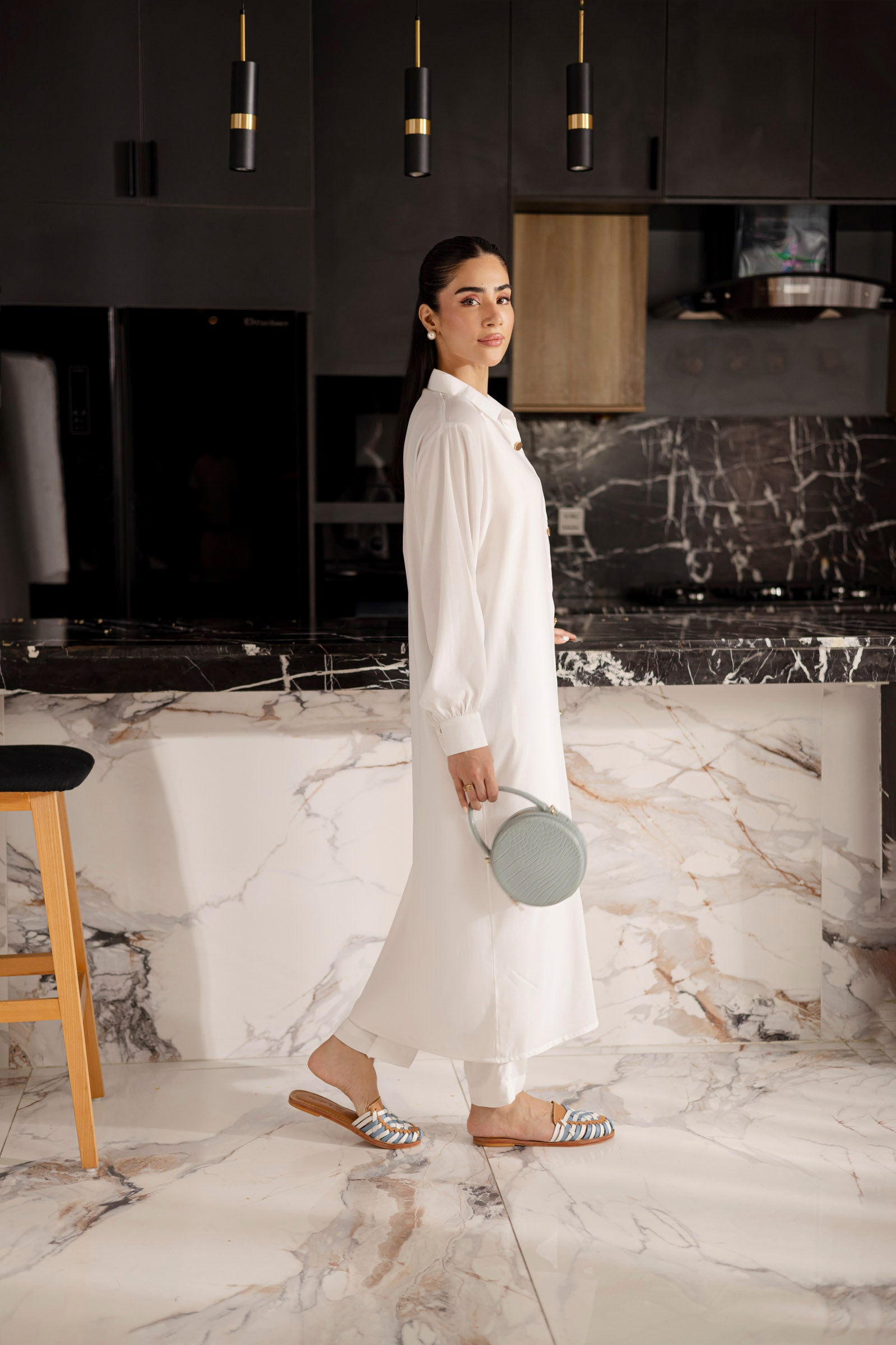 Solid 2PC Dress - SP-09 White