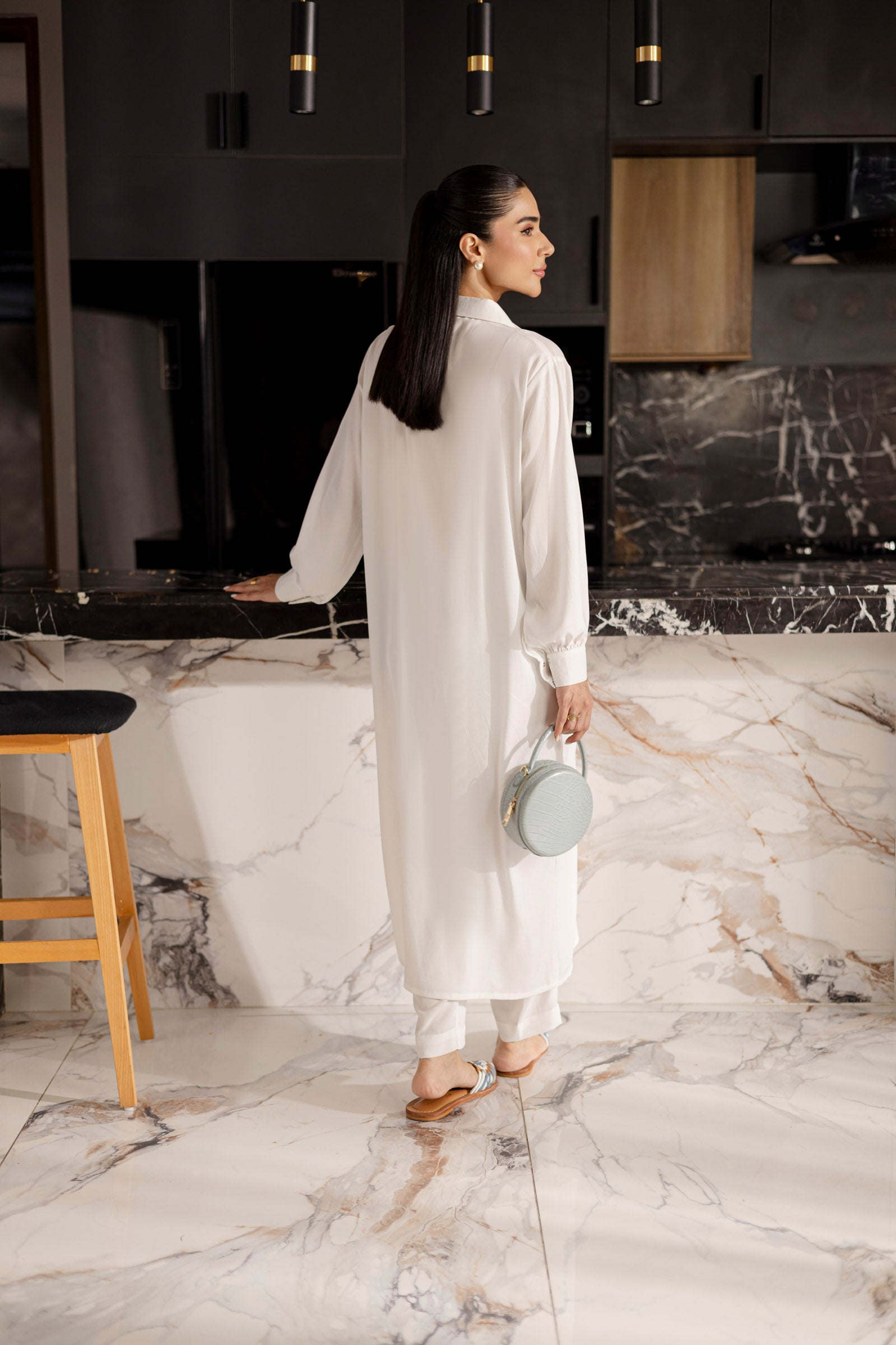 Solid 2PC Dress - SP-09 White