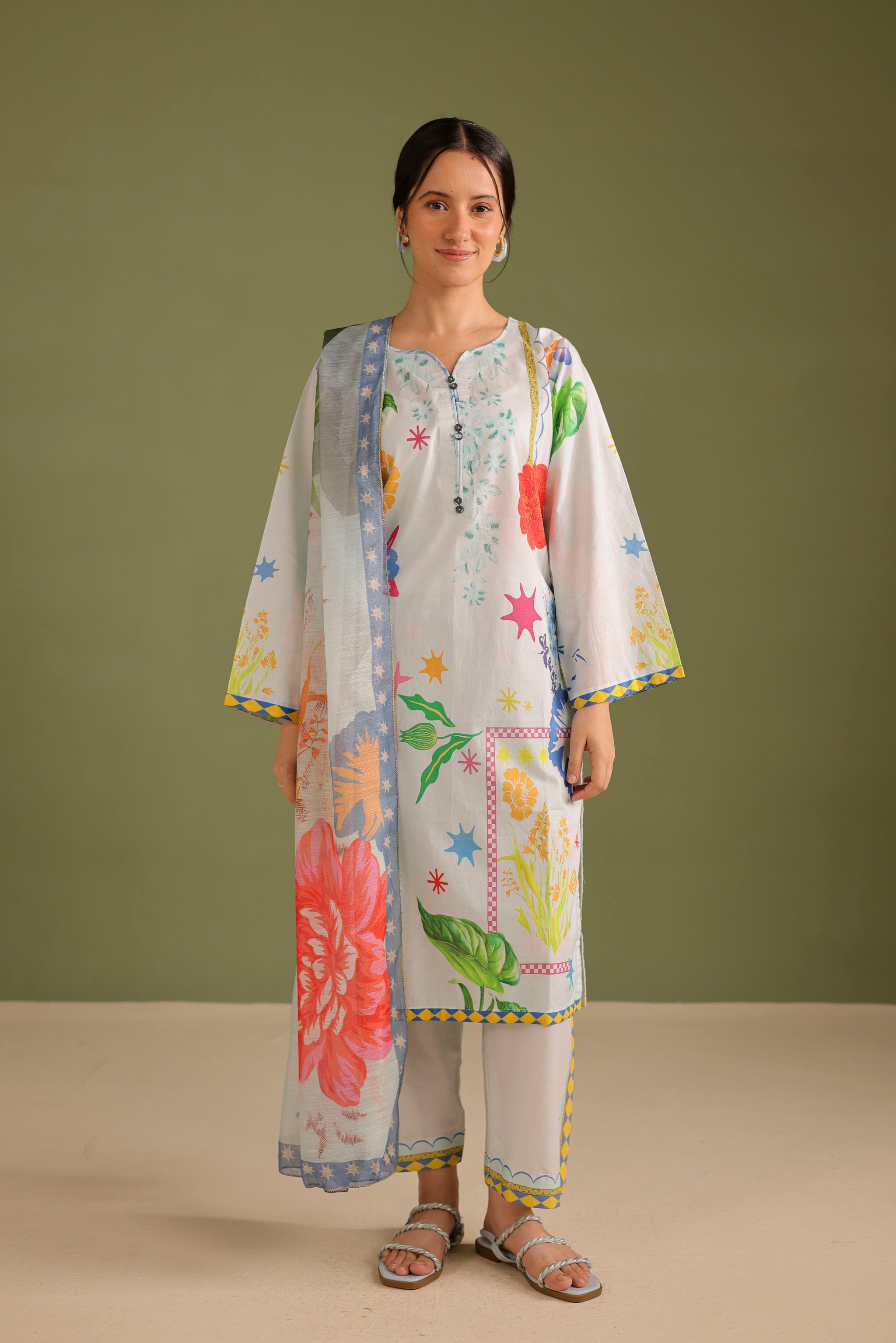 3PC Printed Lawn Suit - 42718