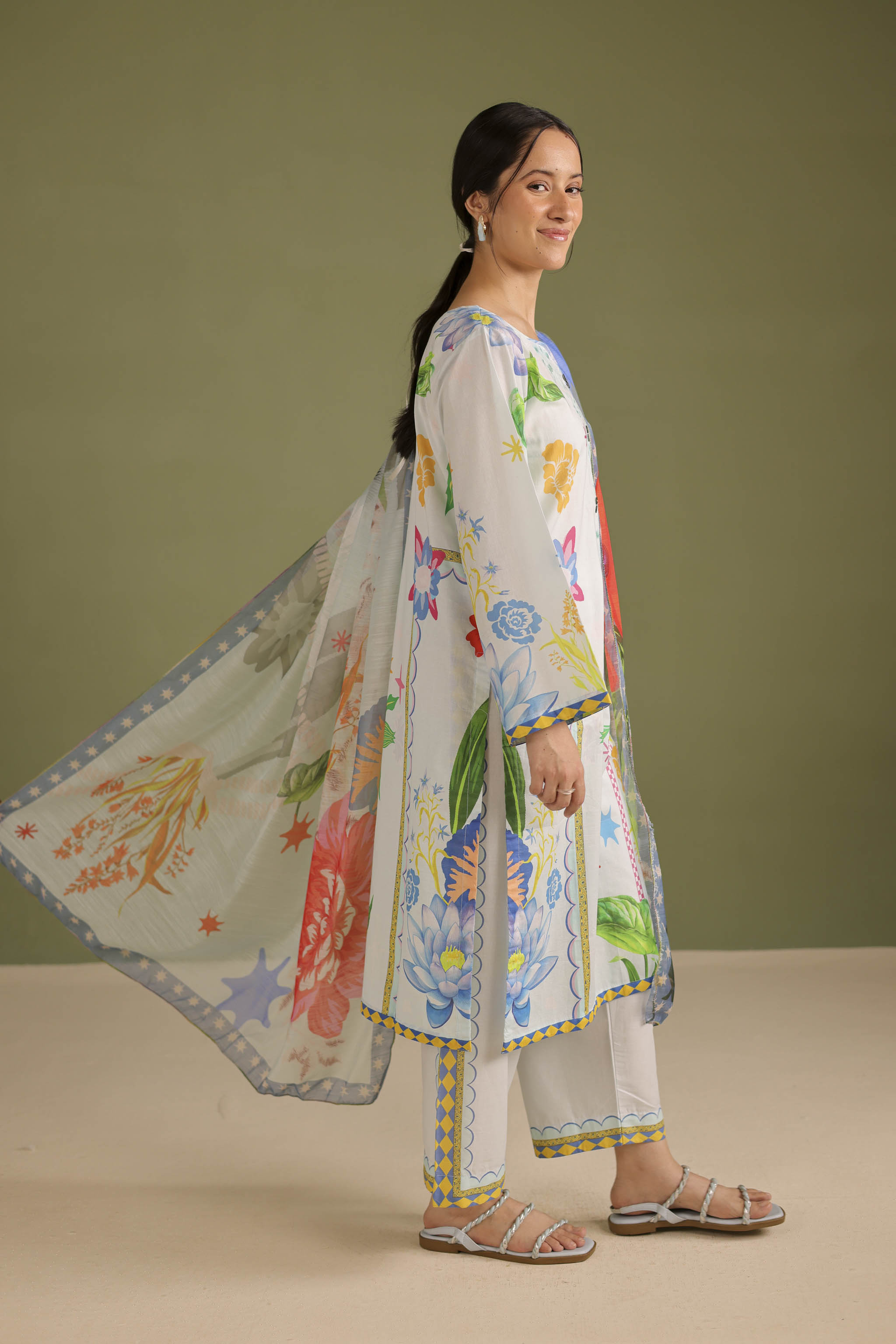 3PC Printed Lawn Suit - 42718