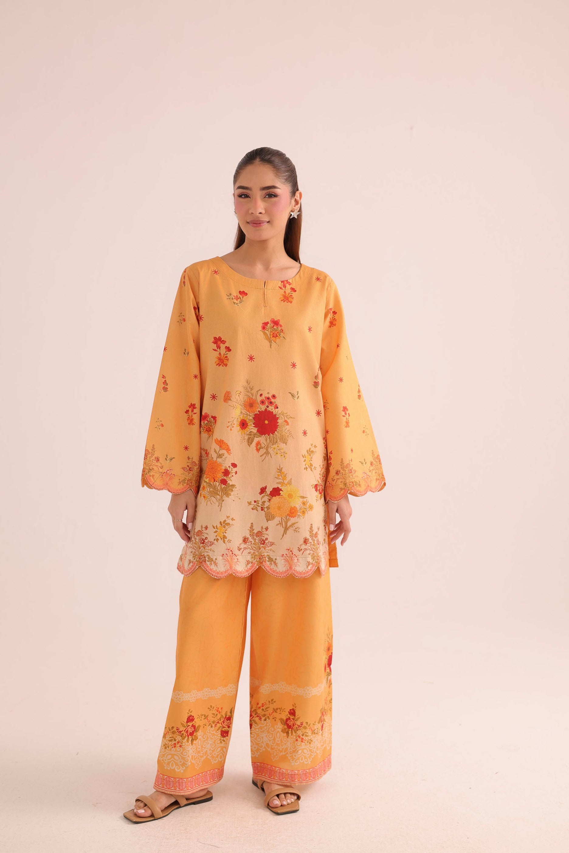 2PC Summer Lawn Dress- PRT L42973