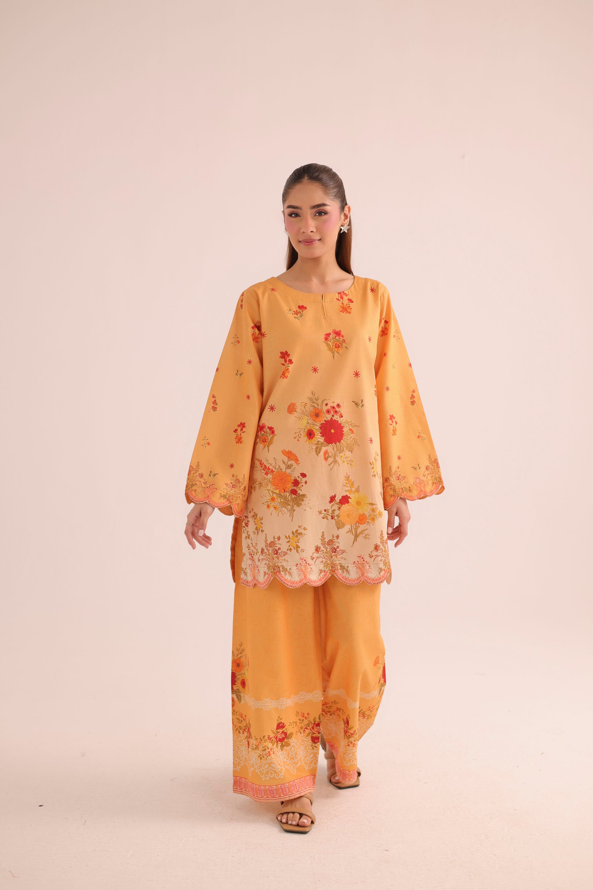 2PC Summer Lawn Dress- PRT L42973