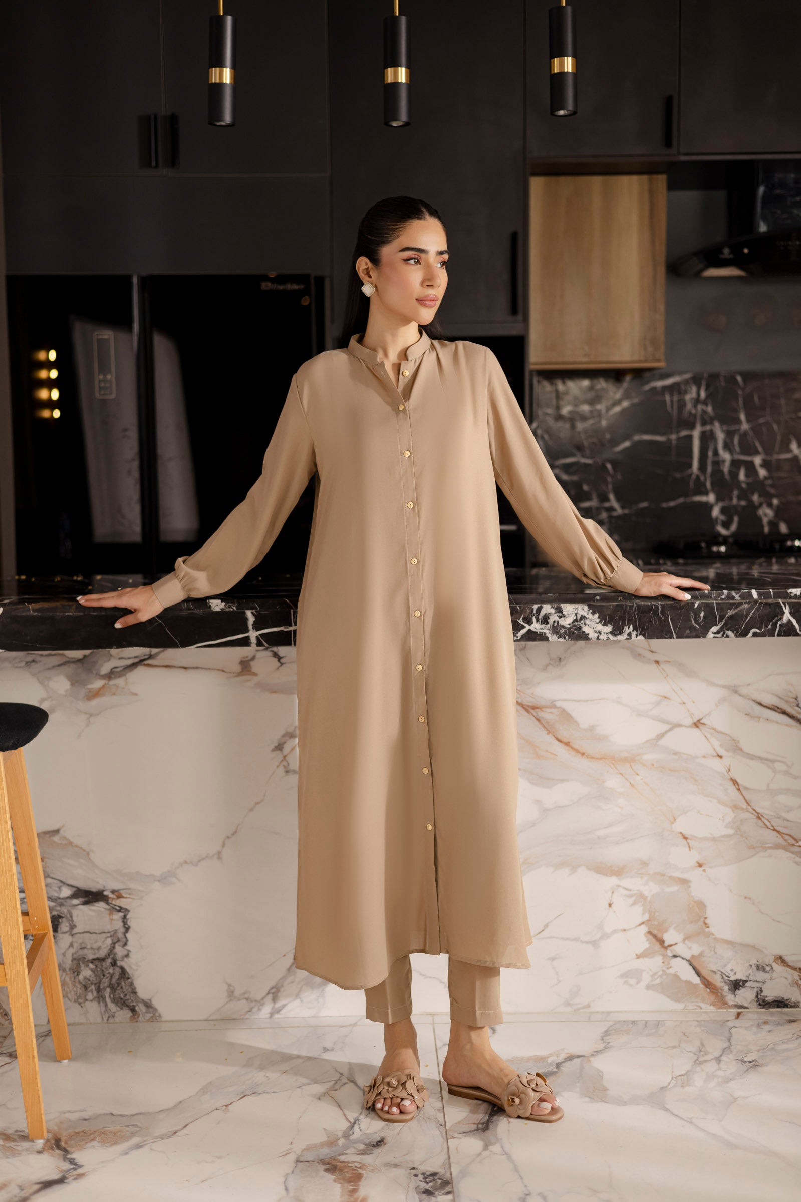 Solid 2PC Dress - SP-05 Skin