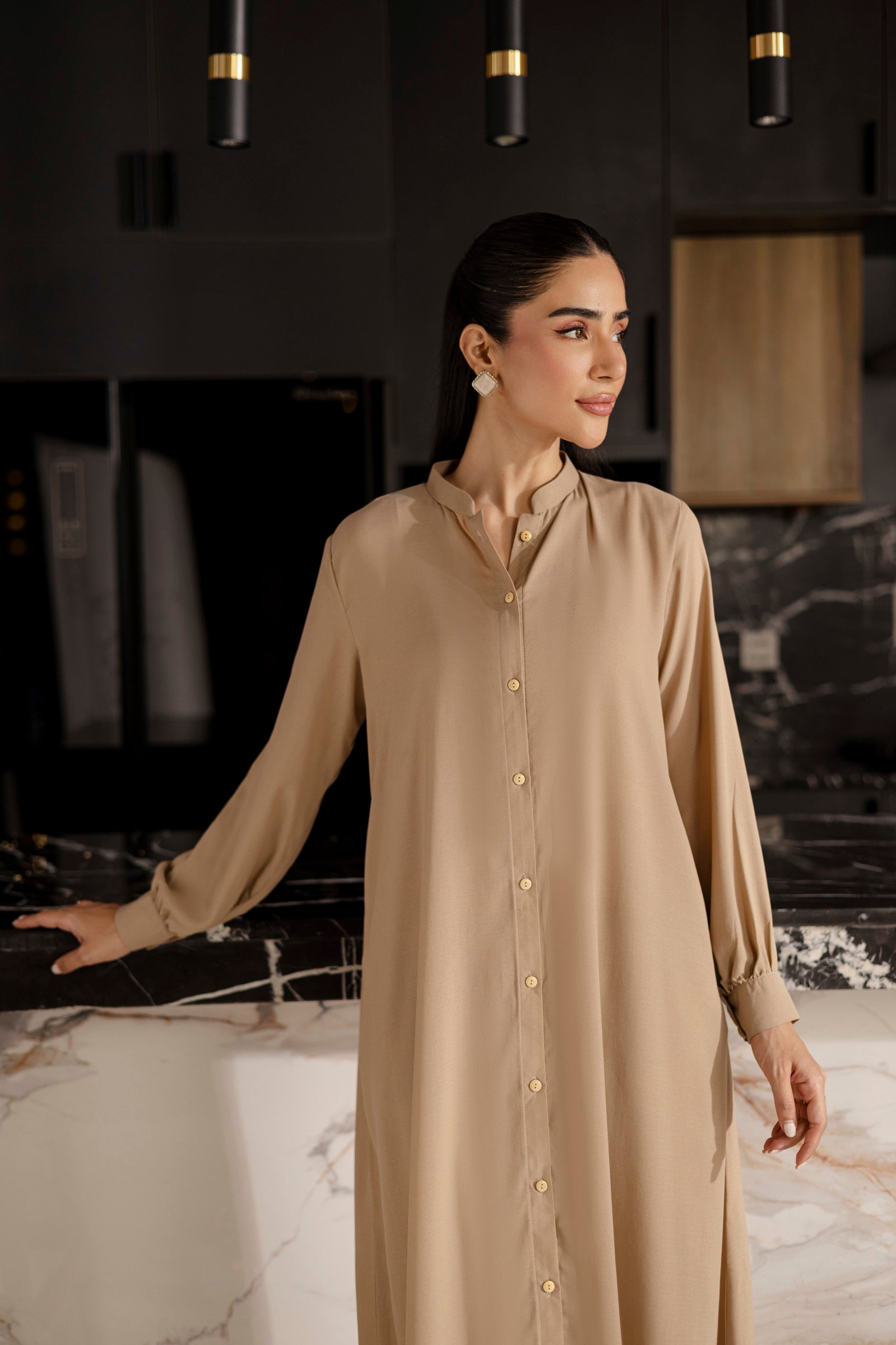 Solid 2PC Dress - SP-05 Skin