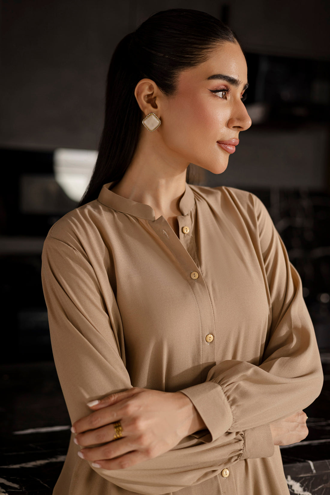 Solid 2PC Dress - SP-05 Skin