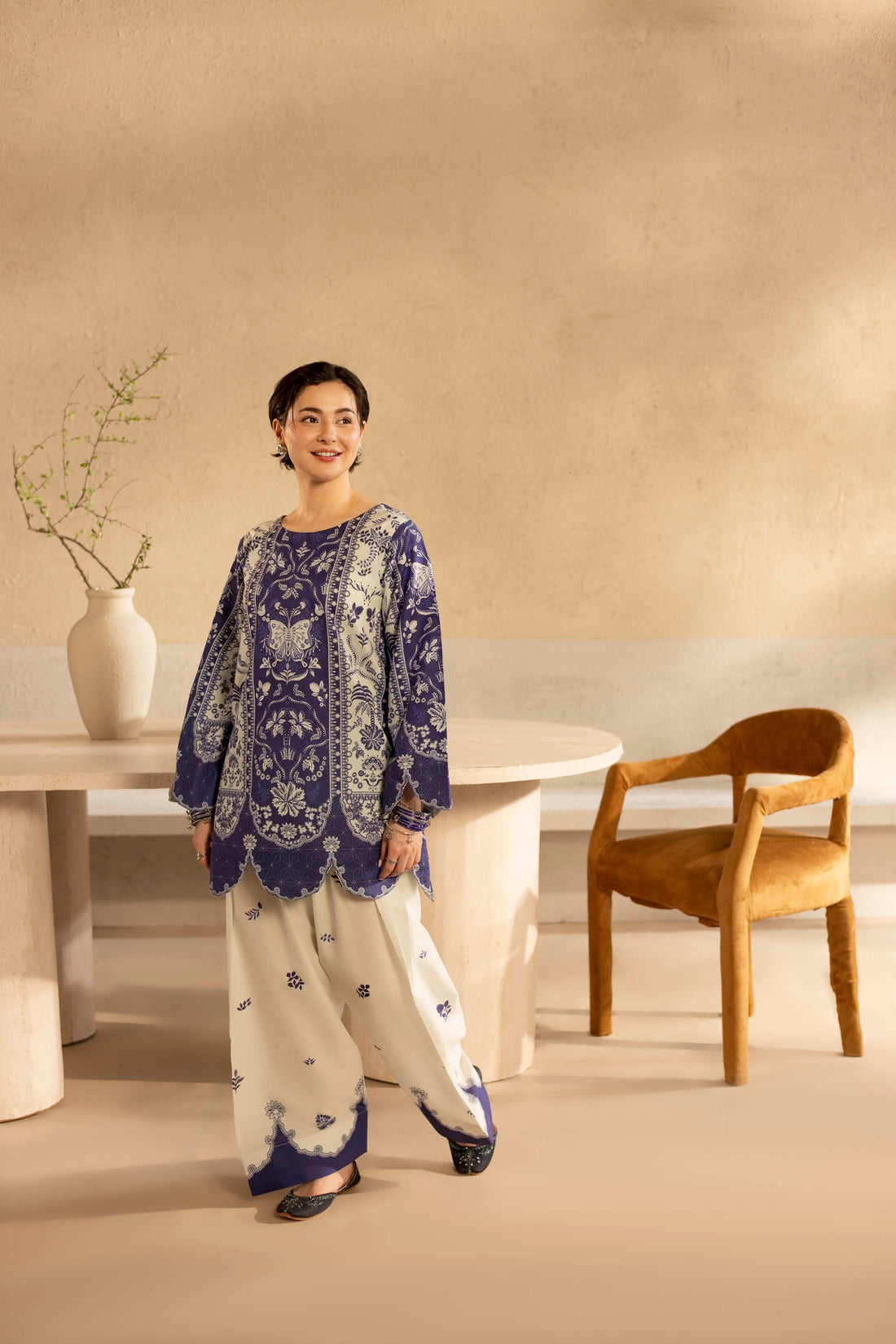 2PC Light Khaddar Dress - HM03