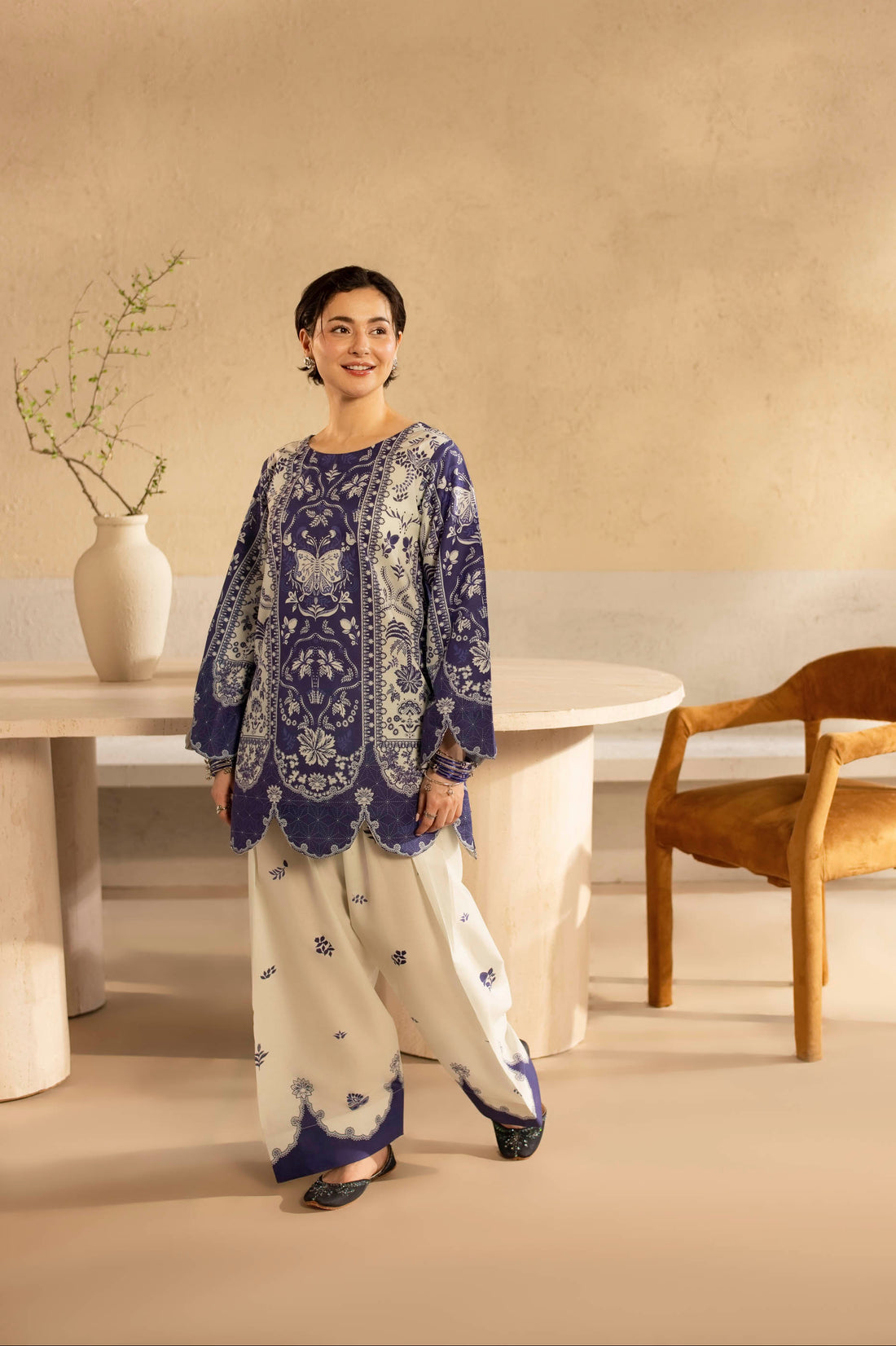 2PC Light Khaddar Dress - HM03