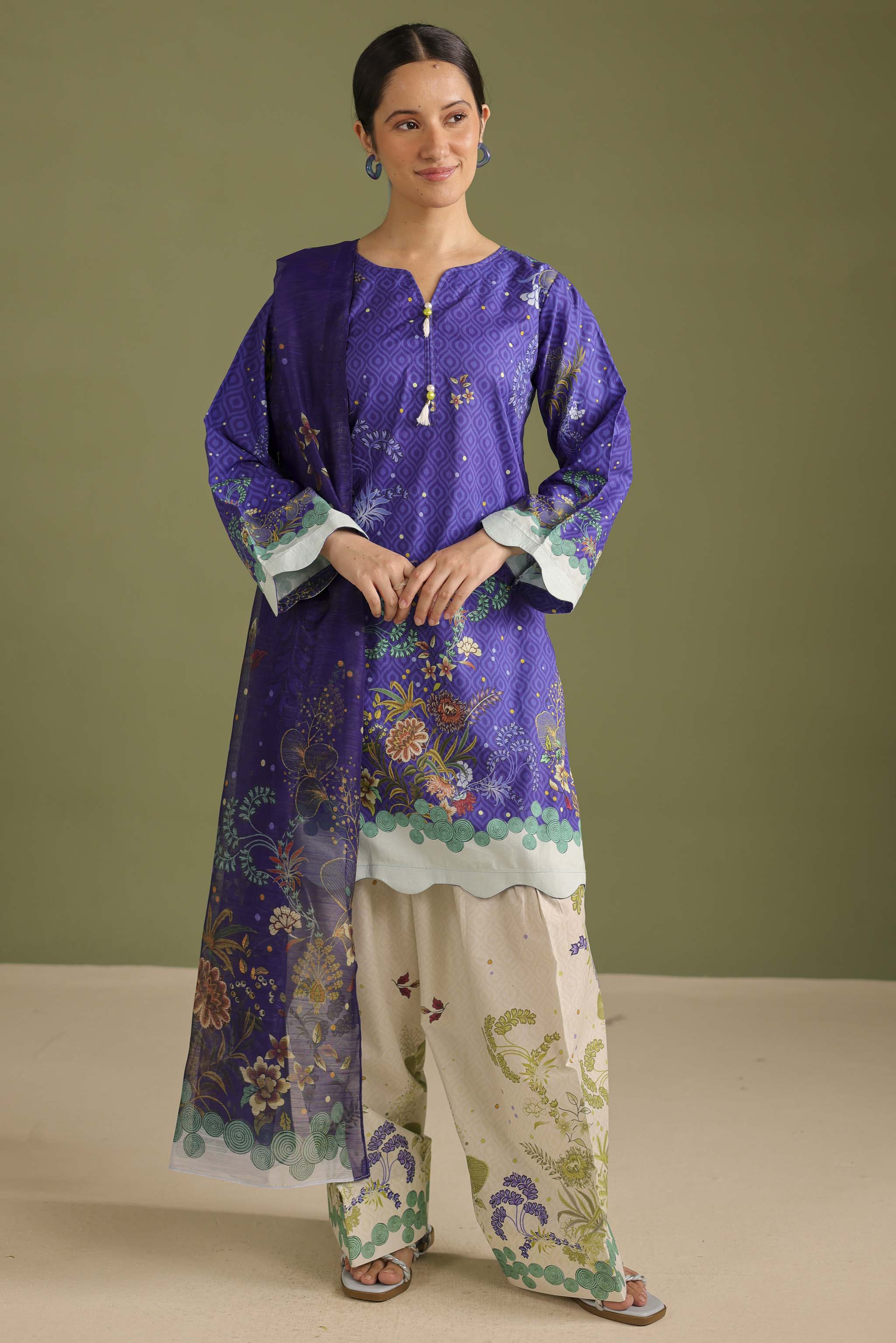 3PC Printed Lawn Suit - 42714