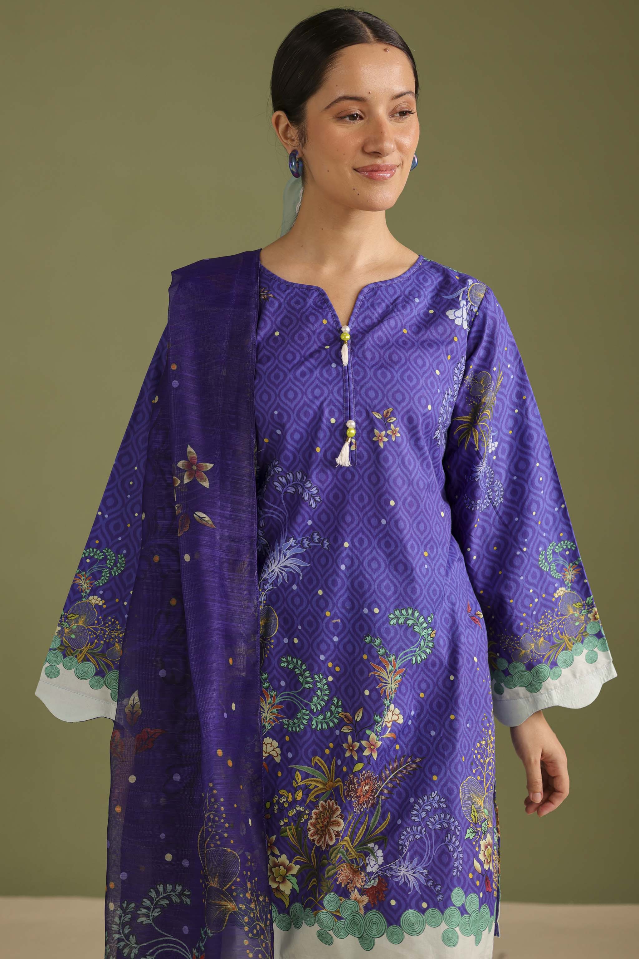 3PC Printed Lawn Suit - 42714