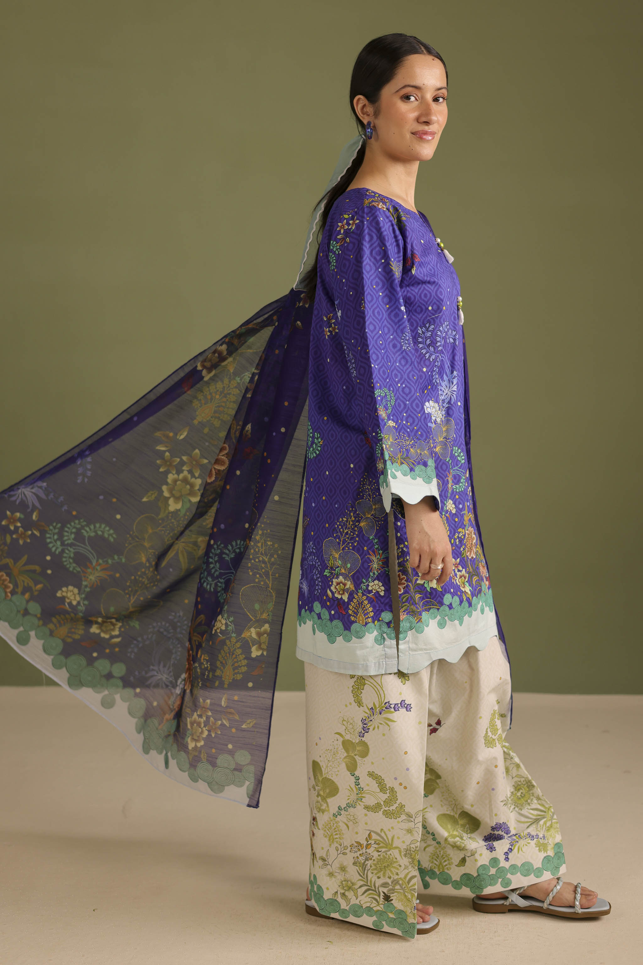 3PC Printed Lawn Suit - 42714
